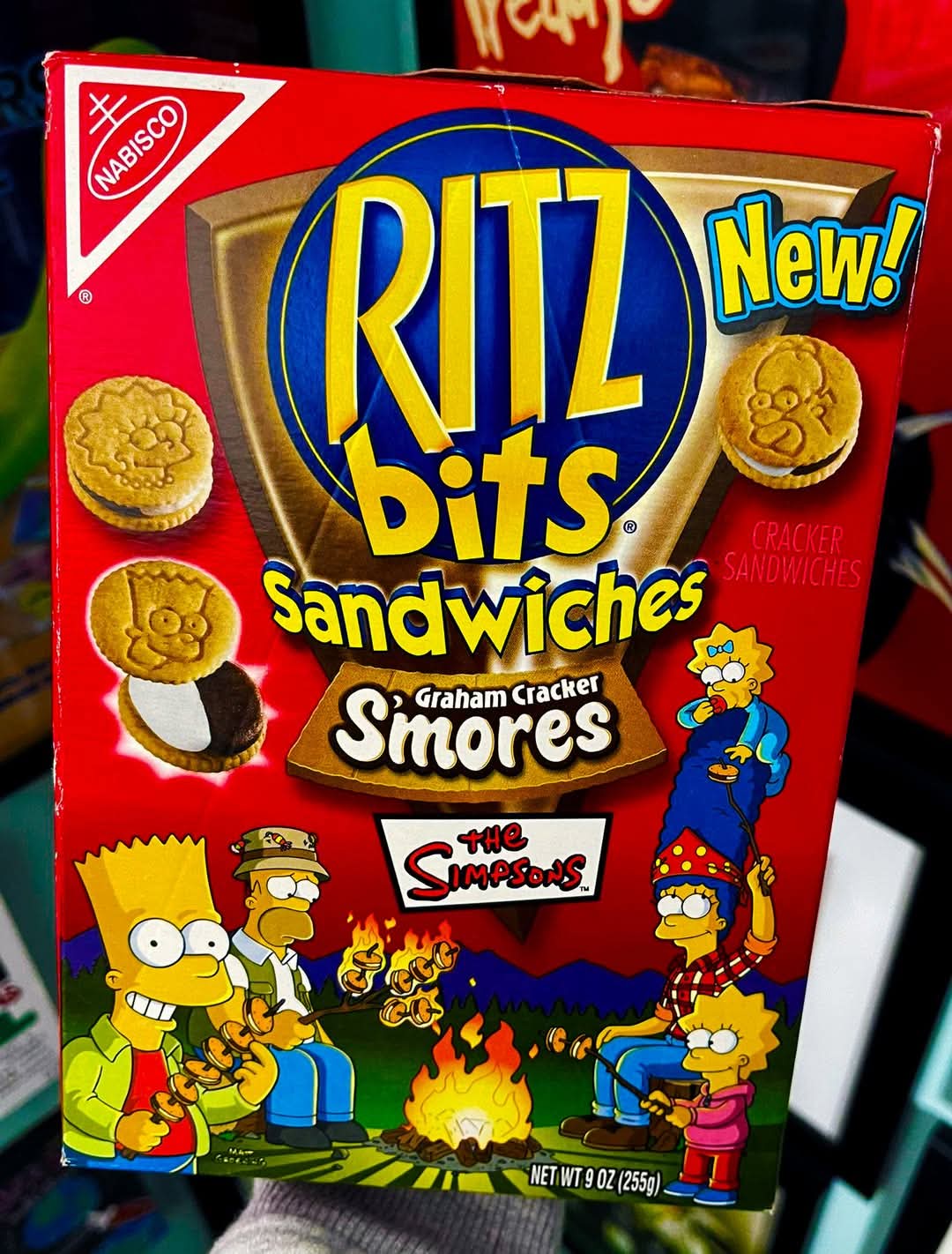 A Nostalgic Treasure: Sealed Ritz Bits S'mores Sandwiches from 2004 Featuring The Simpsons