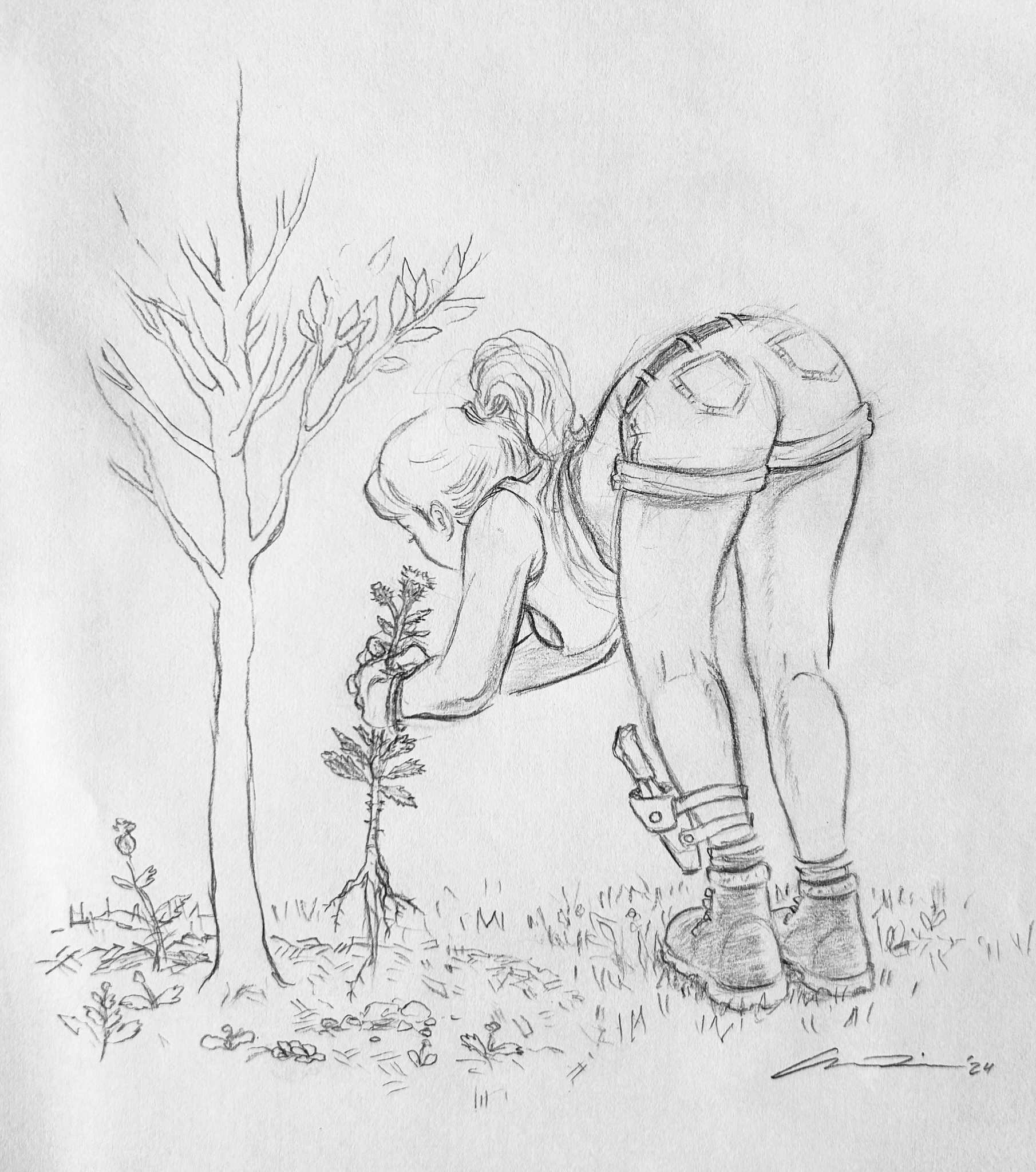 Arbor Girl Takes on the Weeds