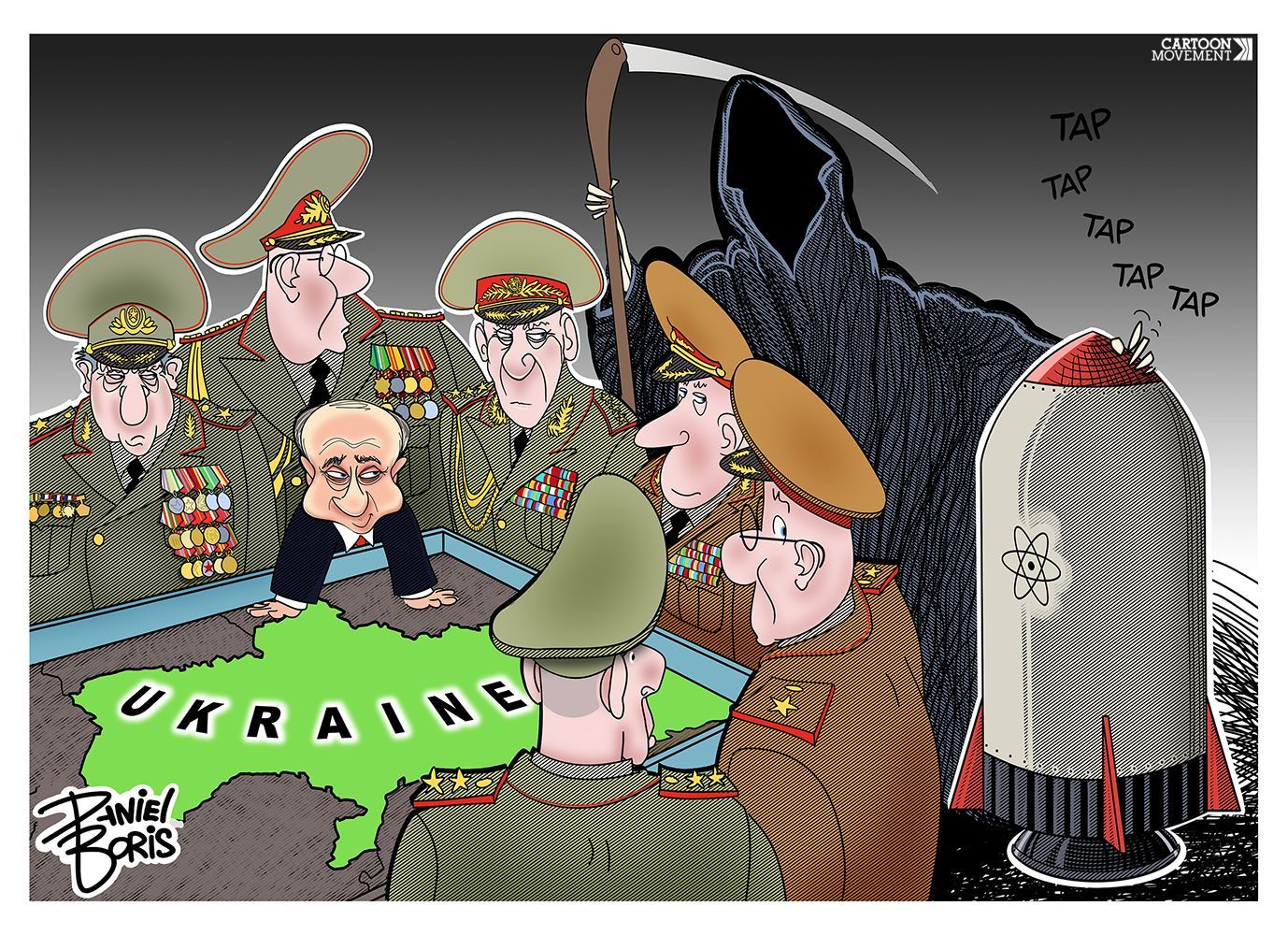 A Humorous Caricature of Putin