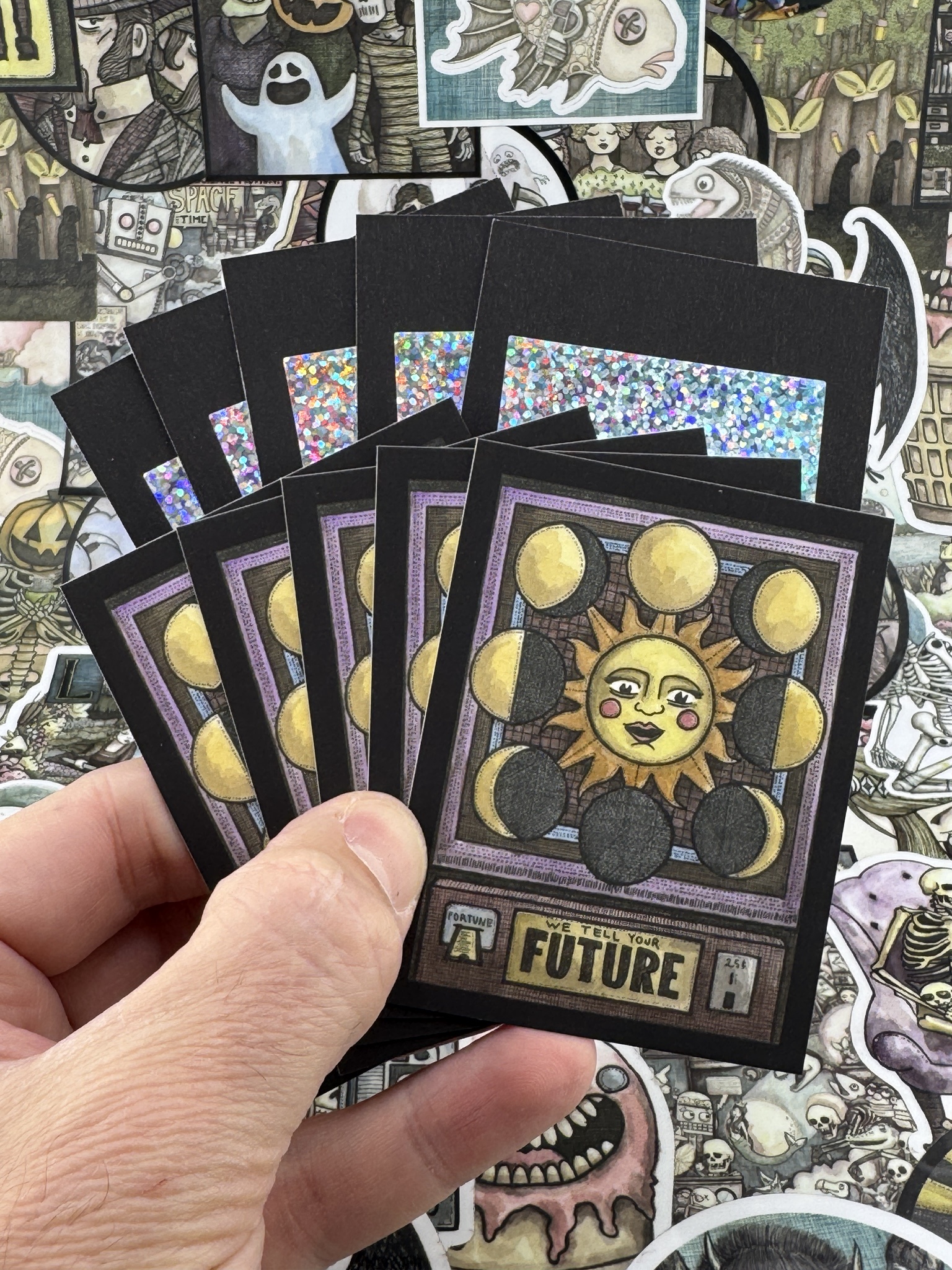 Check out these quirky fortune-telling cards I created!