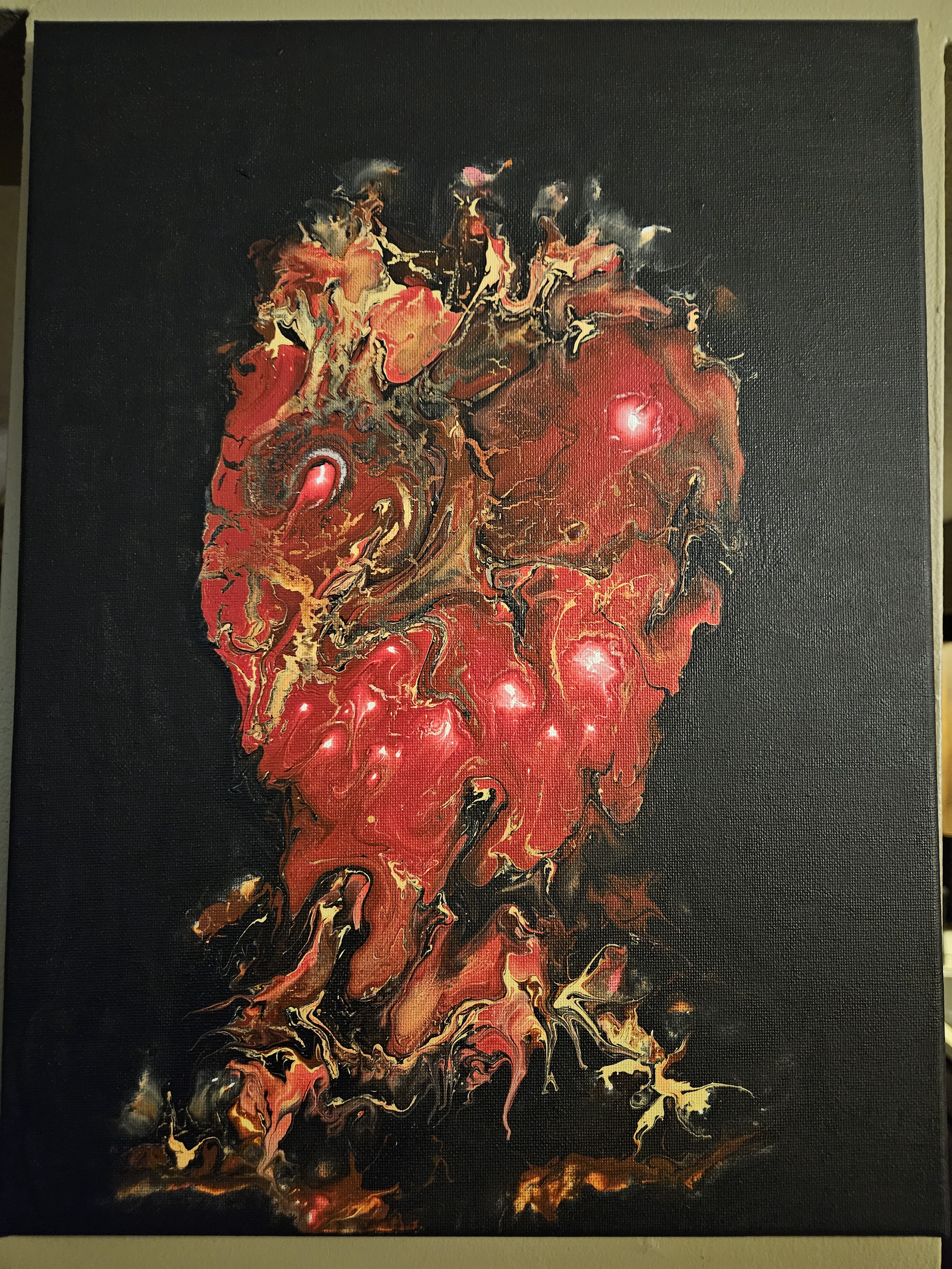 Check out 'The Damned' - a striking acrylic canvas, 12x16.