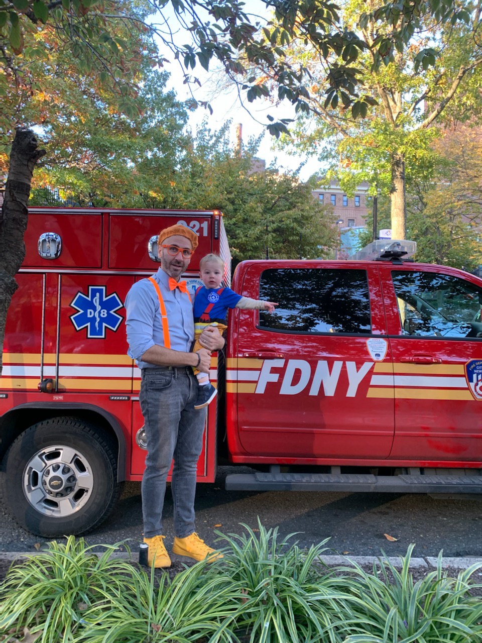 Transforming into Blippi for Halloween Fun