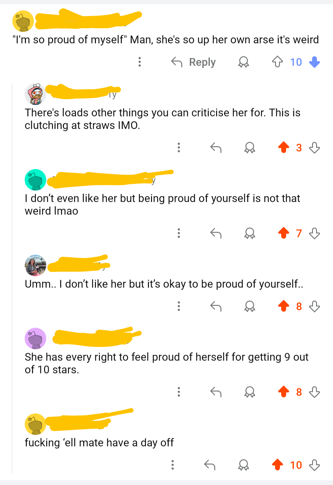 Is it strange to feel proud of your own achievements?
