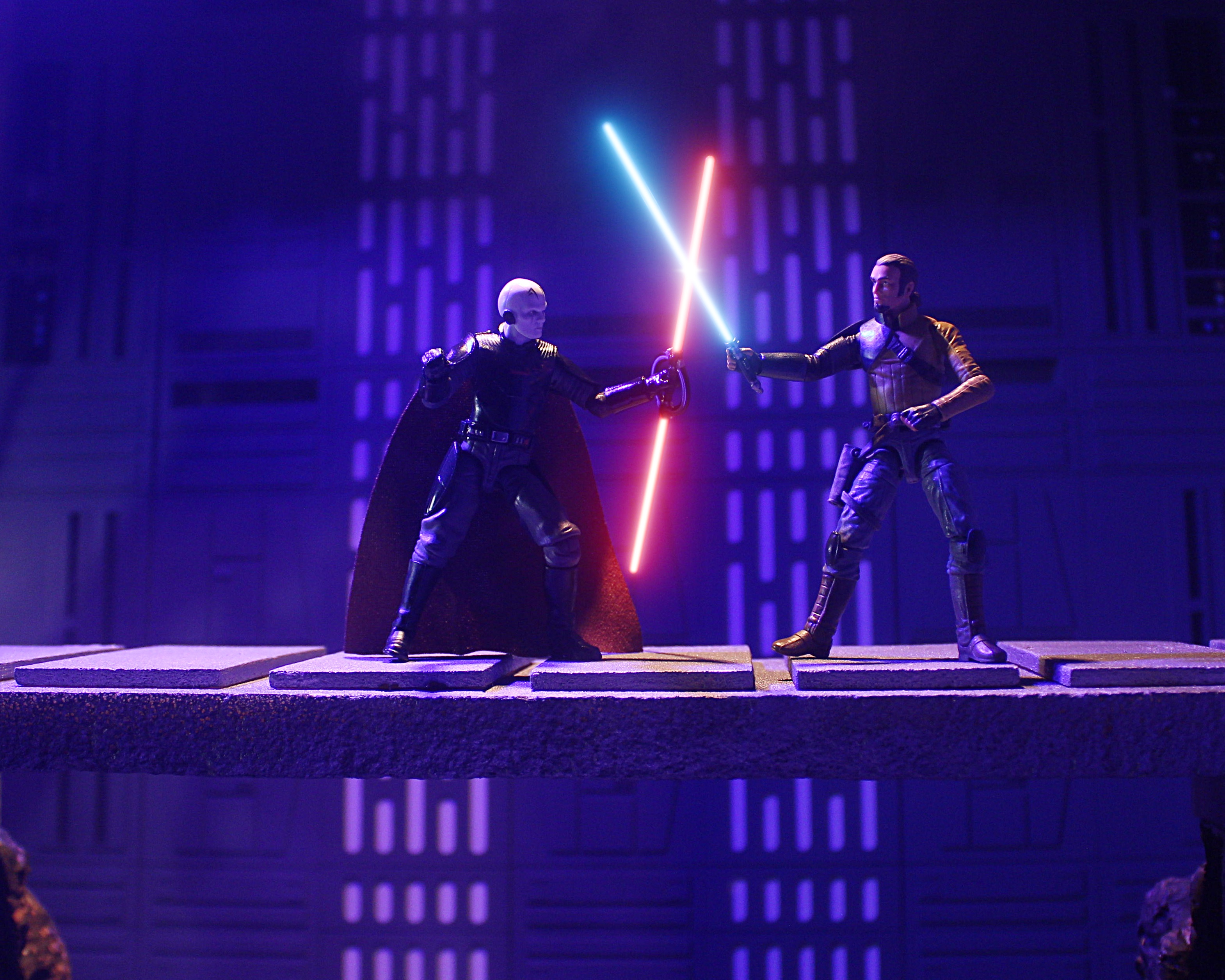 Epic Duel Taking Place Above the Chasm