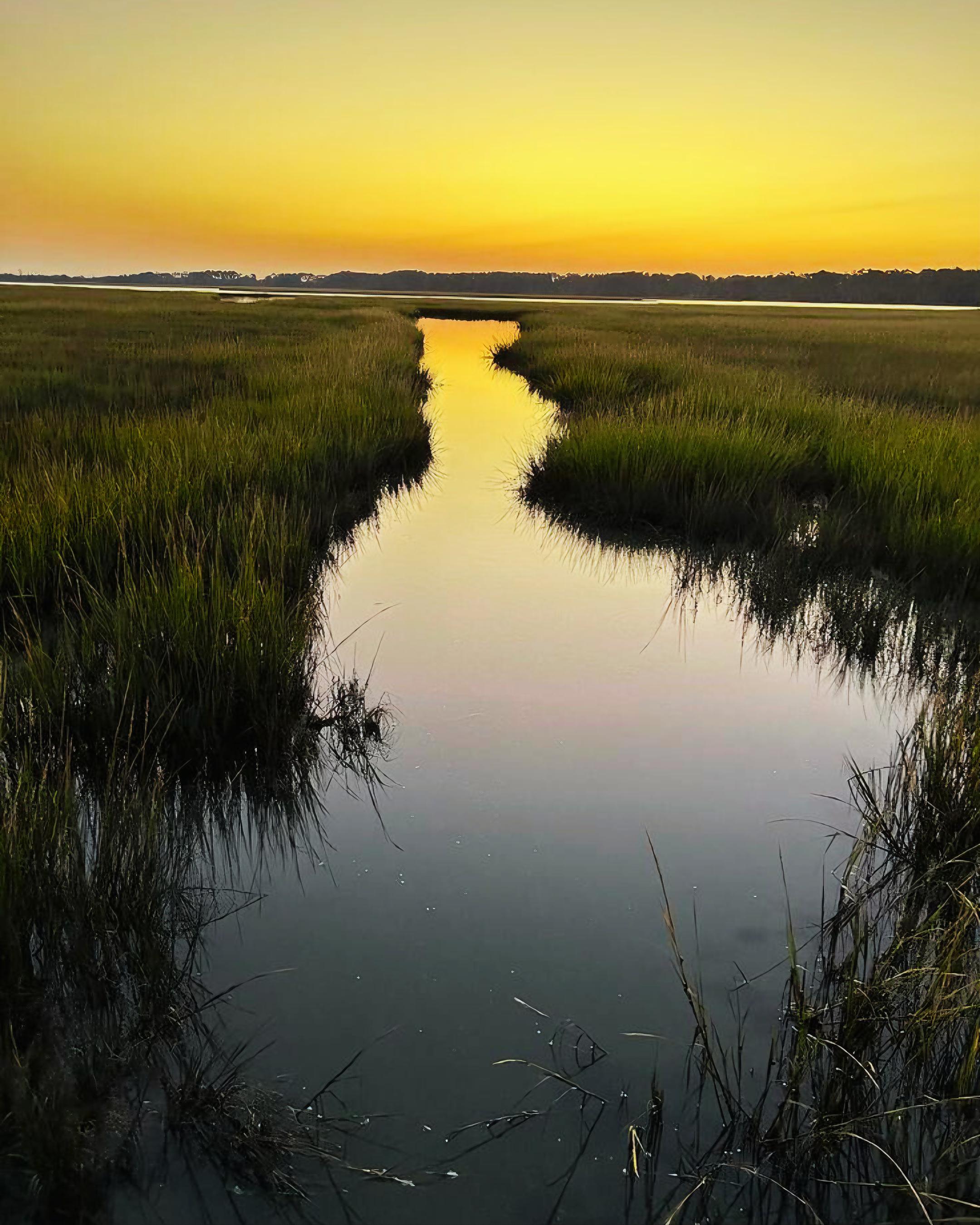 Stunning sunset reflections over a tranquil lake, captured by AI.