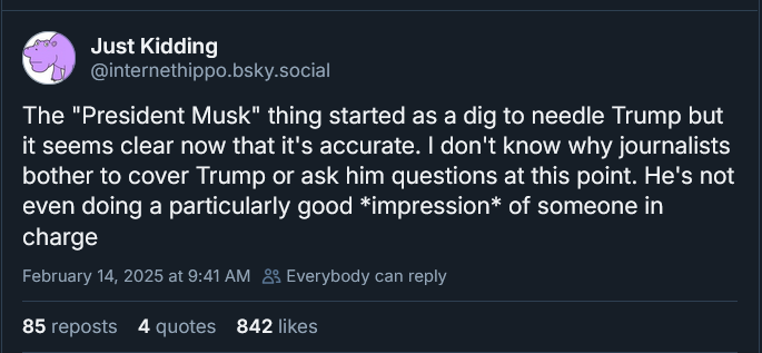 President Musk: The Future is Now