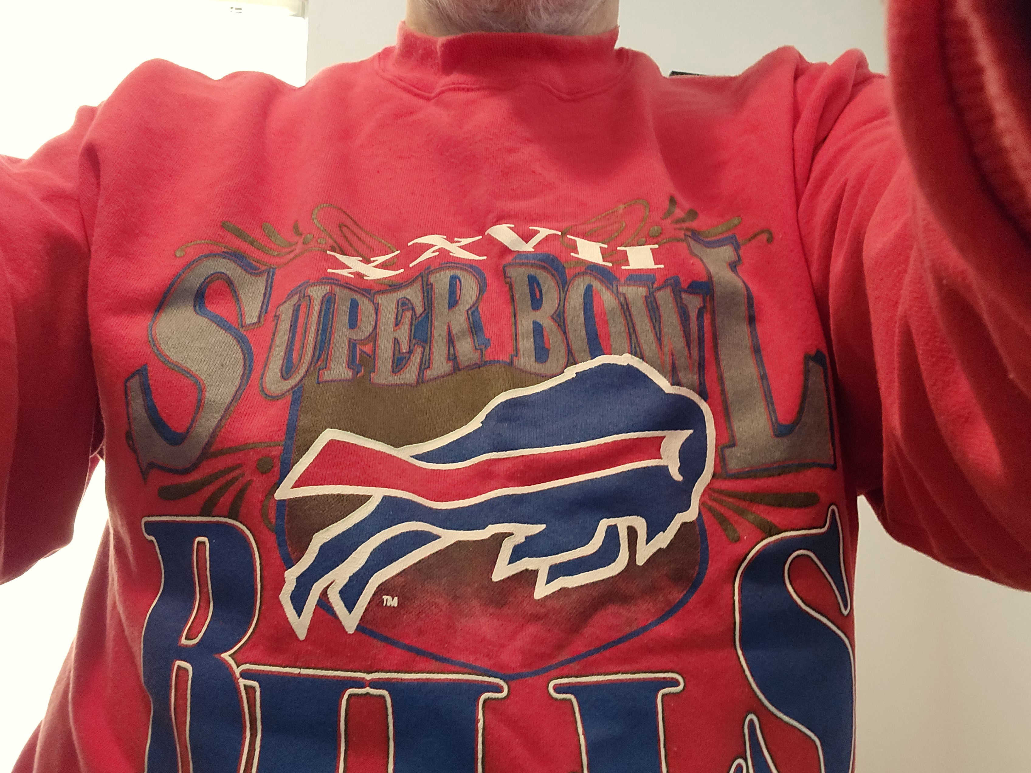 Cheering for the team: Go Bills!