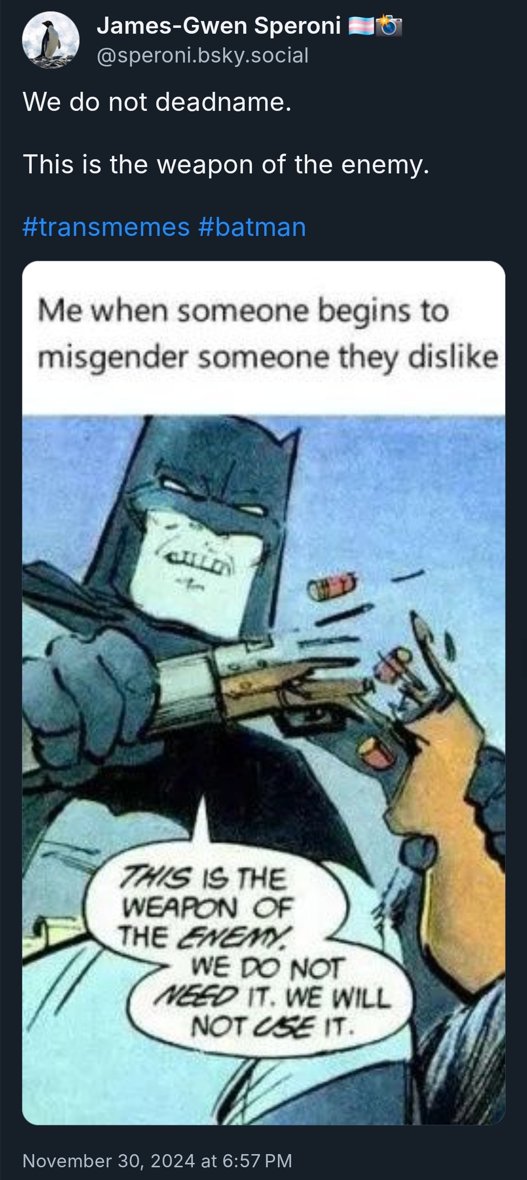 Respecting Identity: We Do Not Deadname