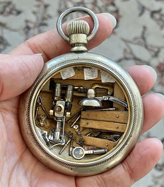 A Stunning Diorama Nestled Inside a Pocket Watch