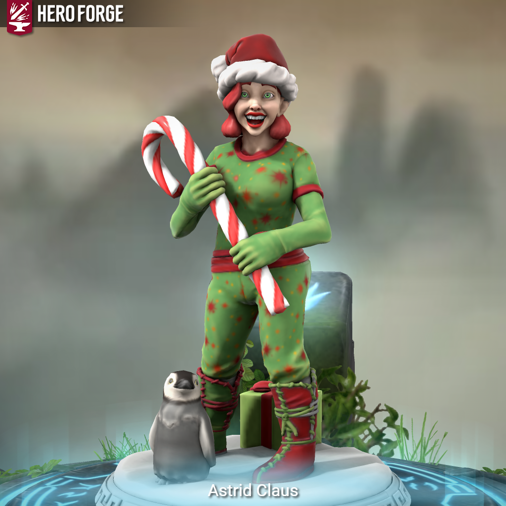 Check Out My Christmas Creations on HeroForge, Featuring My Original Characters