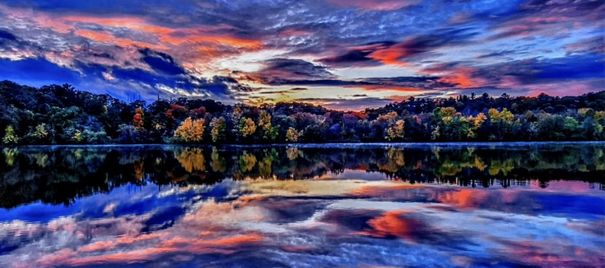 Capturing the beauty of a stunning sunset.