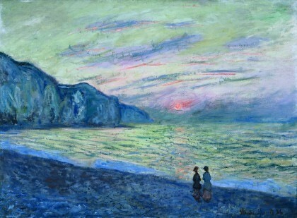 A Stunning Sunset at Pourville Captured by Claude Monet in 1882