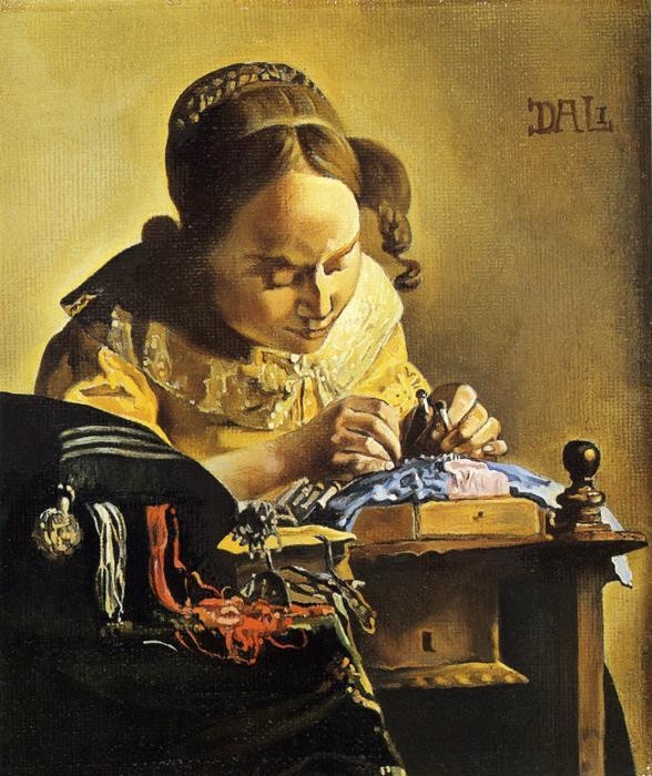 Salvador Dali's Surreal Twist on Vermeer's The Lacemaker