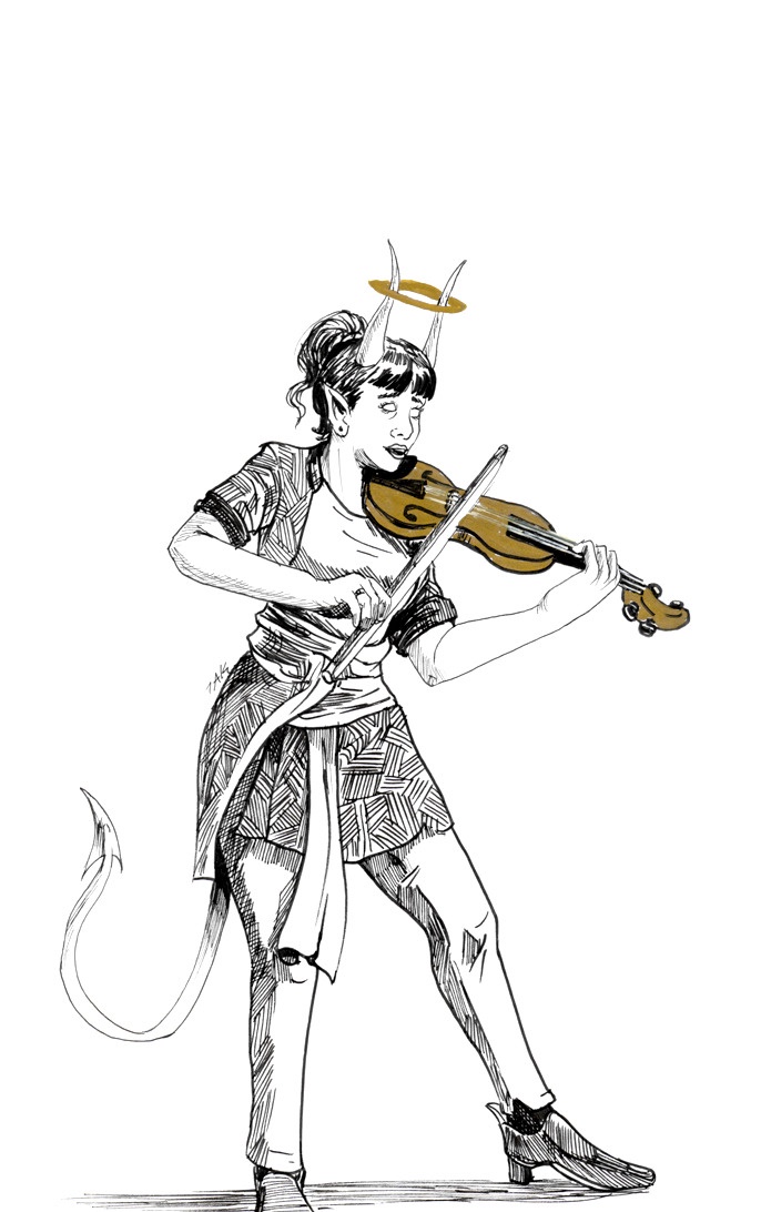 Daily Sketch Featuring the Elegant Violin