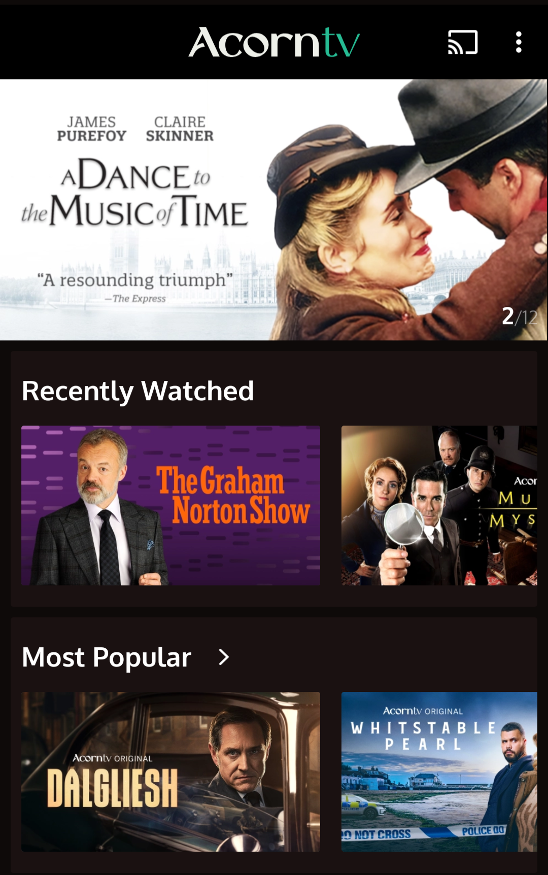 Enjoy a little AcornTV for your entertainment!