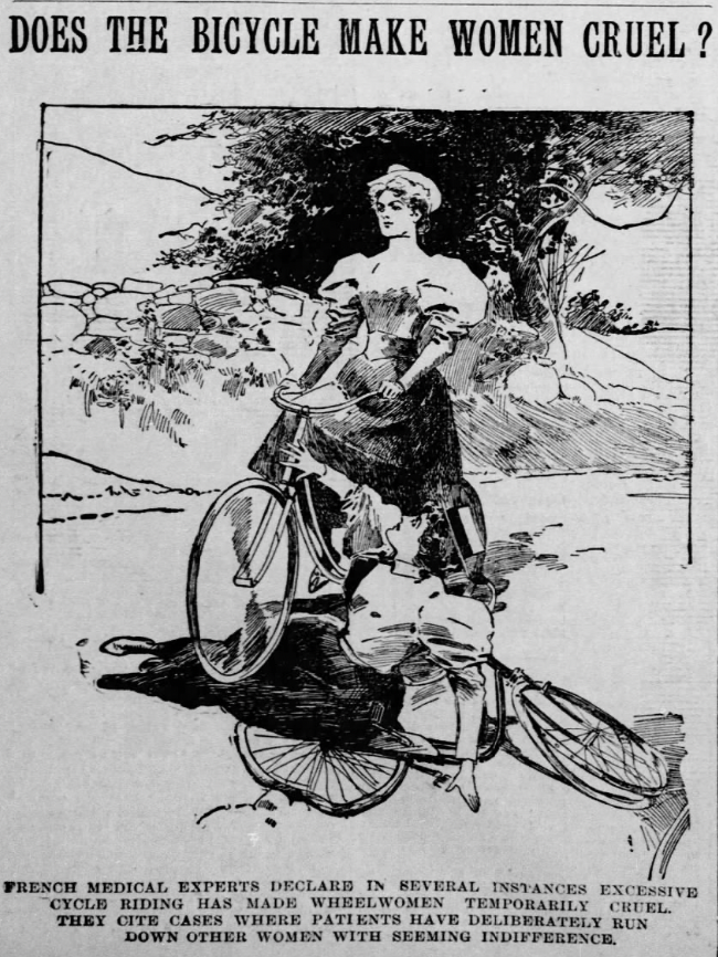 The perils of bicycle riding! A glimpse from 1897