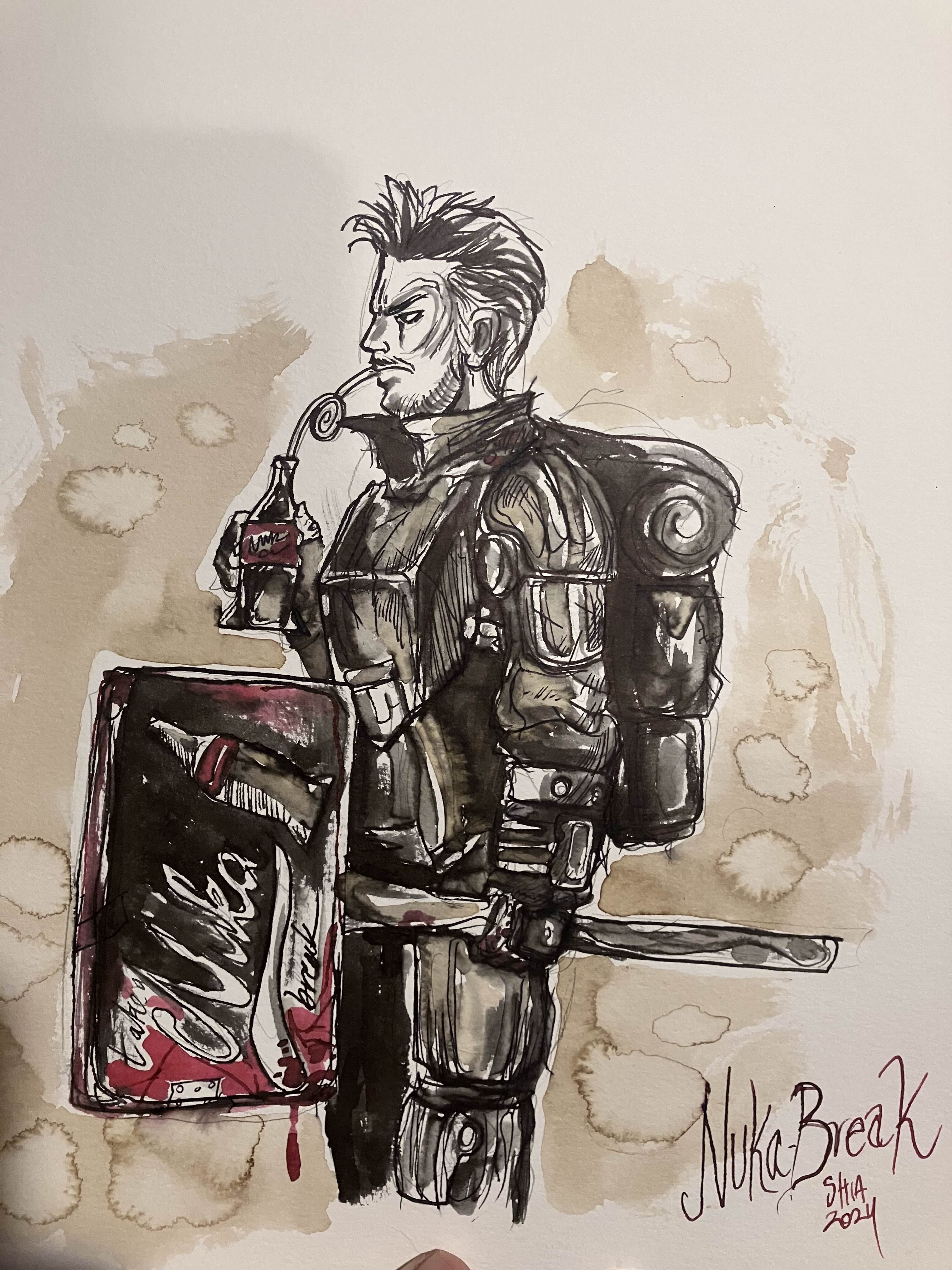 Inktober/Drawtober Day 24: Nuka Break Fan Art