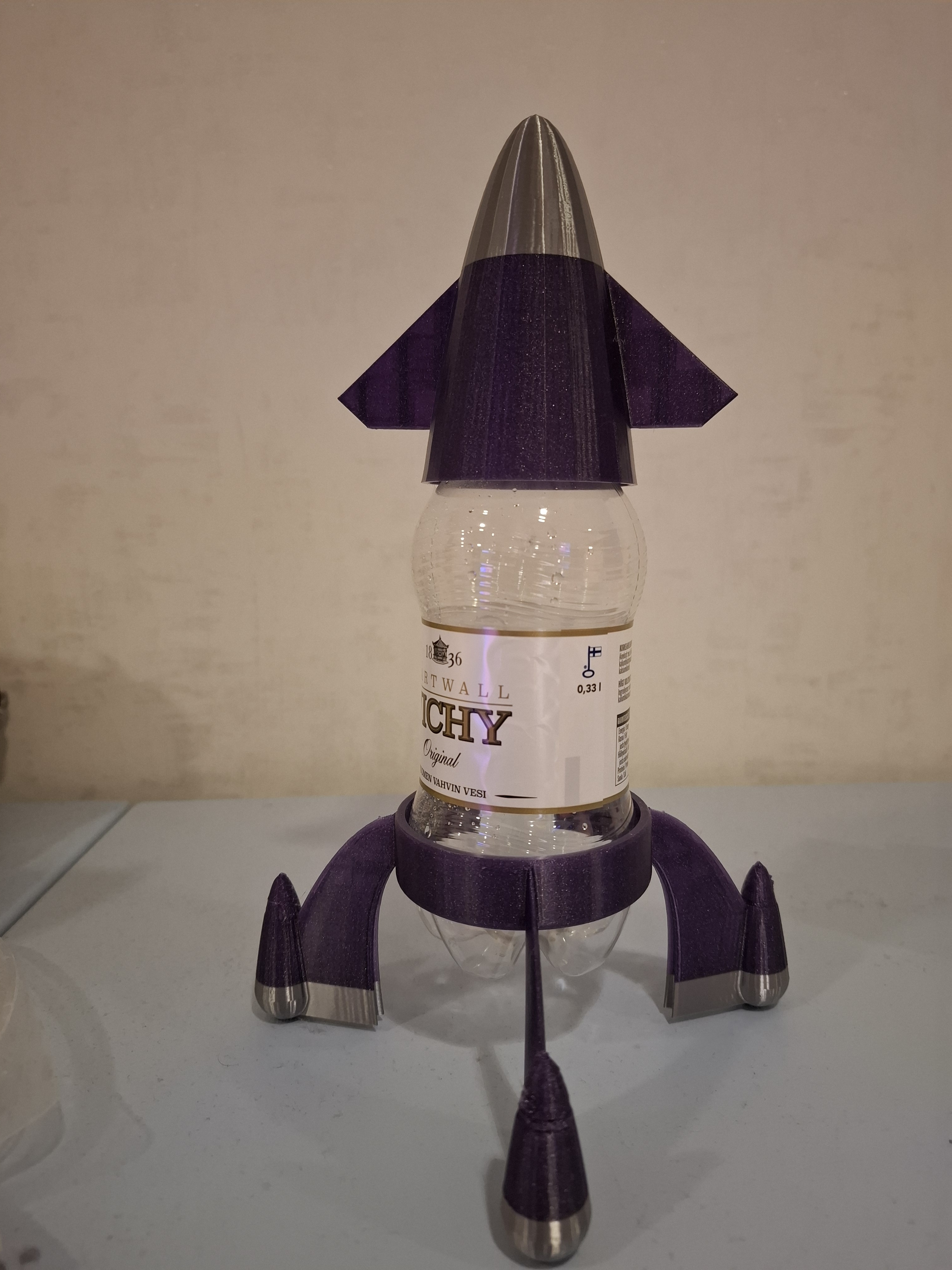 3D Printable Kit: Transform Your PET Bottle into a Rocket!
