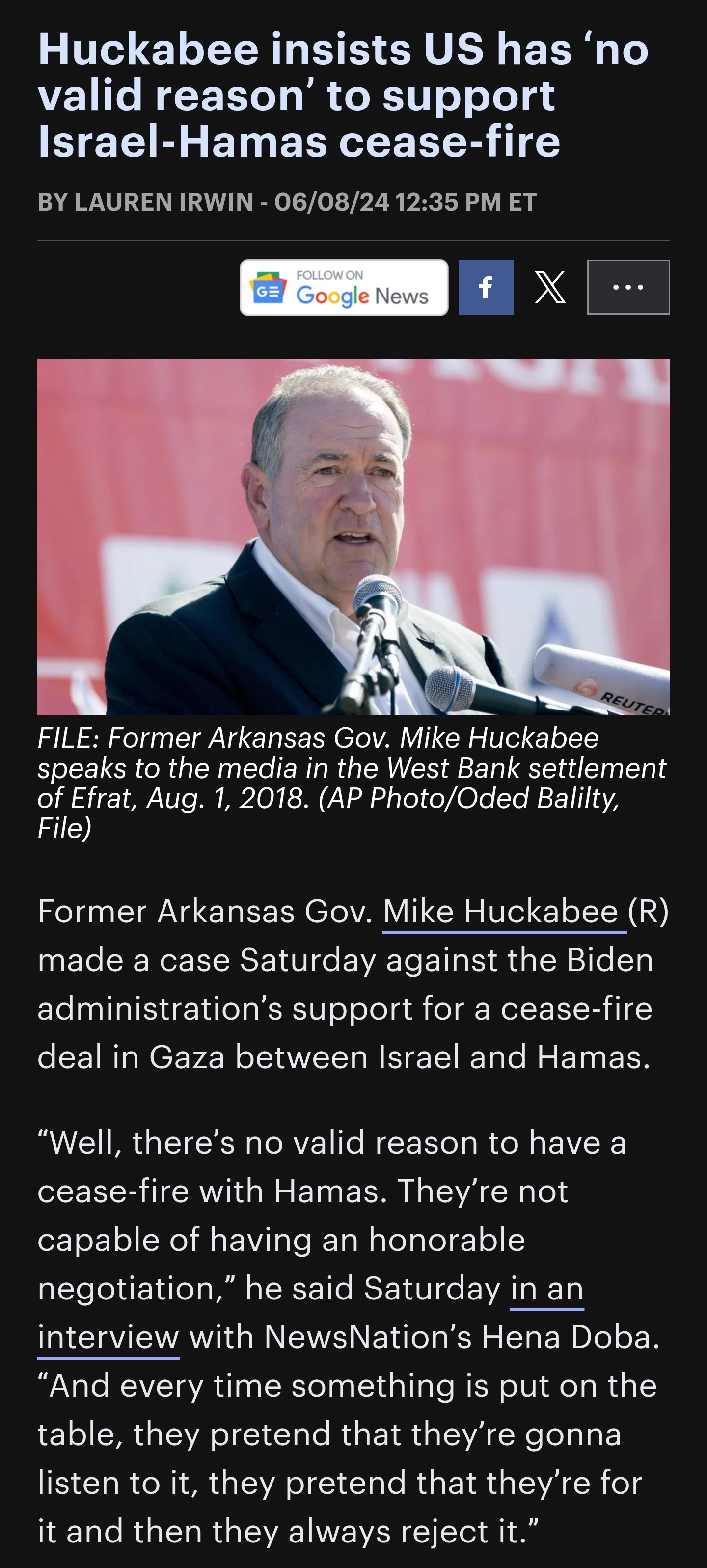 Trump's Diplomat to Israel boldly claimed that 'Palestinians don't exist.'