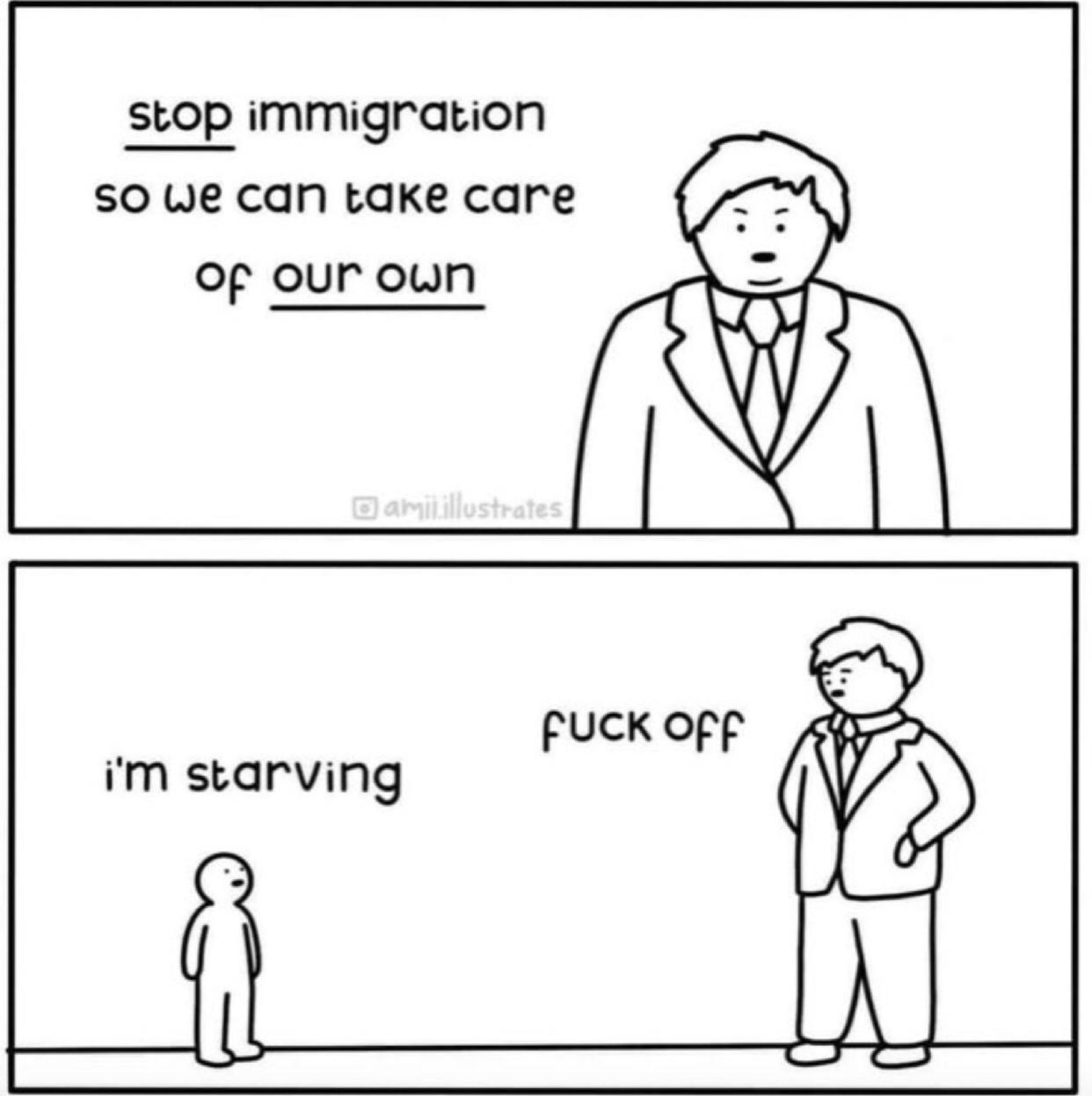 Complete the Thought: 'Stop Immigration to Protect Our Oligarchs!'