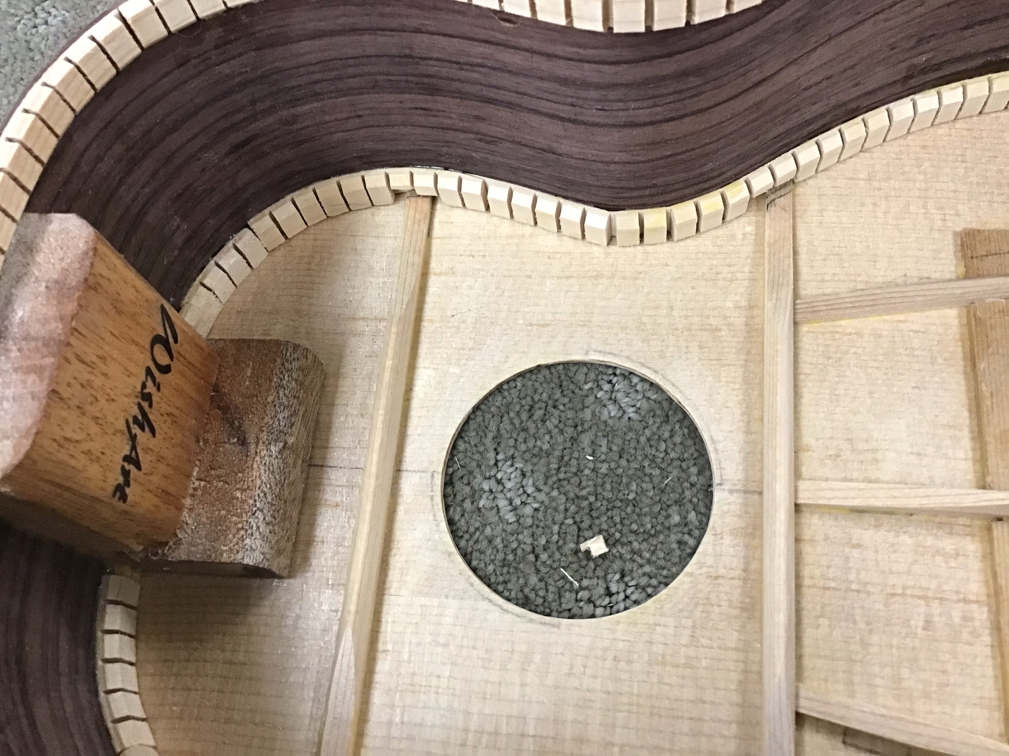 Building a Ukulele at Mesa Community College: Crafting the Perfect Fit for the Top Braces and Gluing the Body Together with Stunning Abalone Inlays