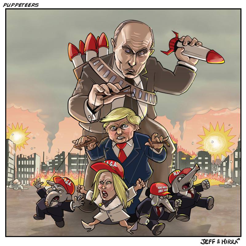 A Humorous Caricature of Putin