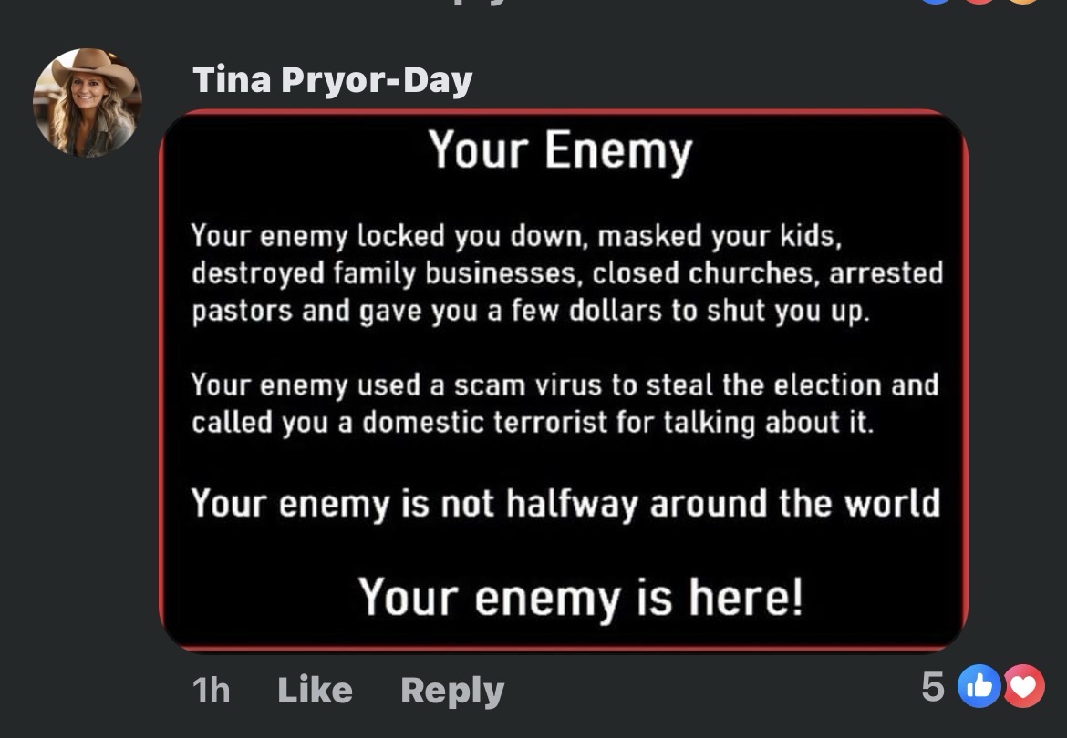 Caught a Glimpse of This from a MAGA Supporter Today