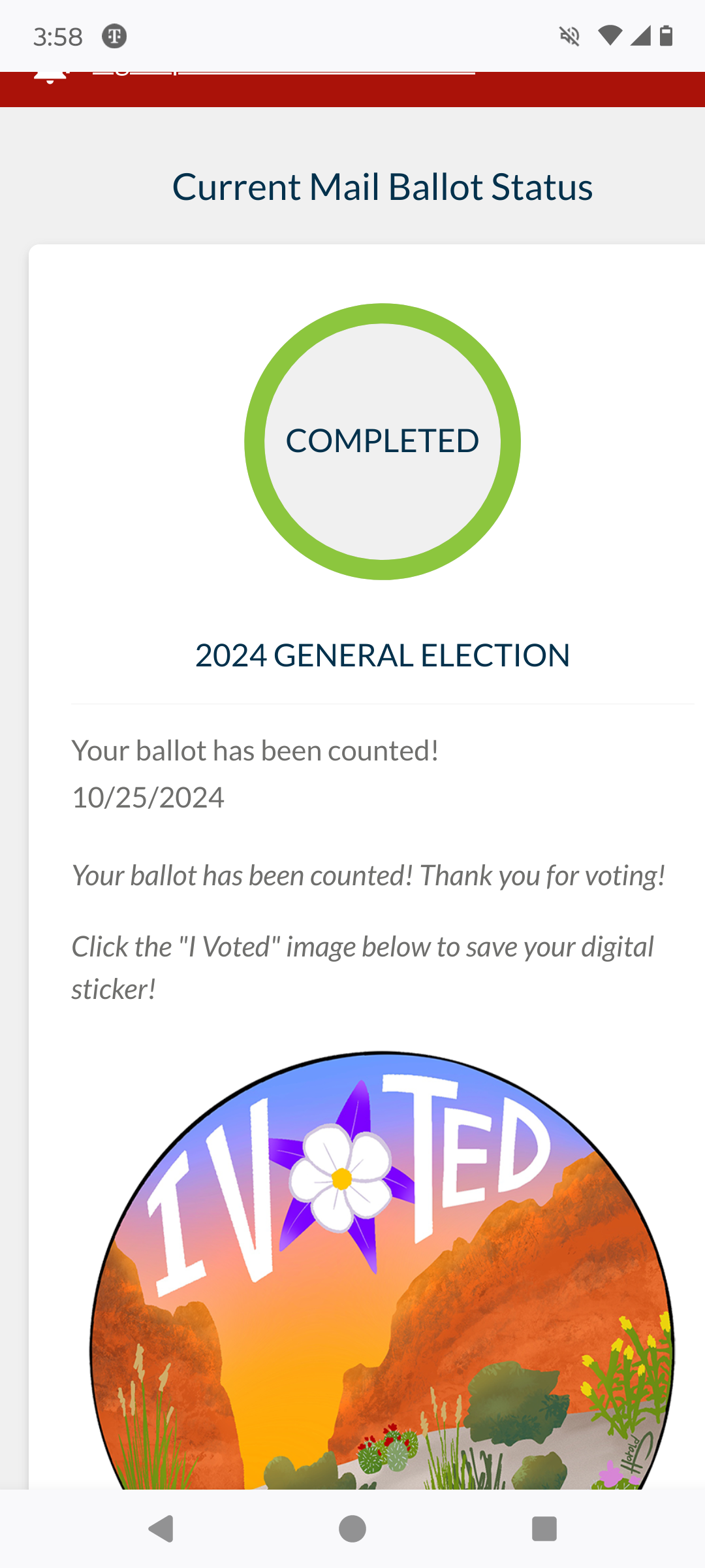 Absolutely, your ballot should confirm it was counted!