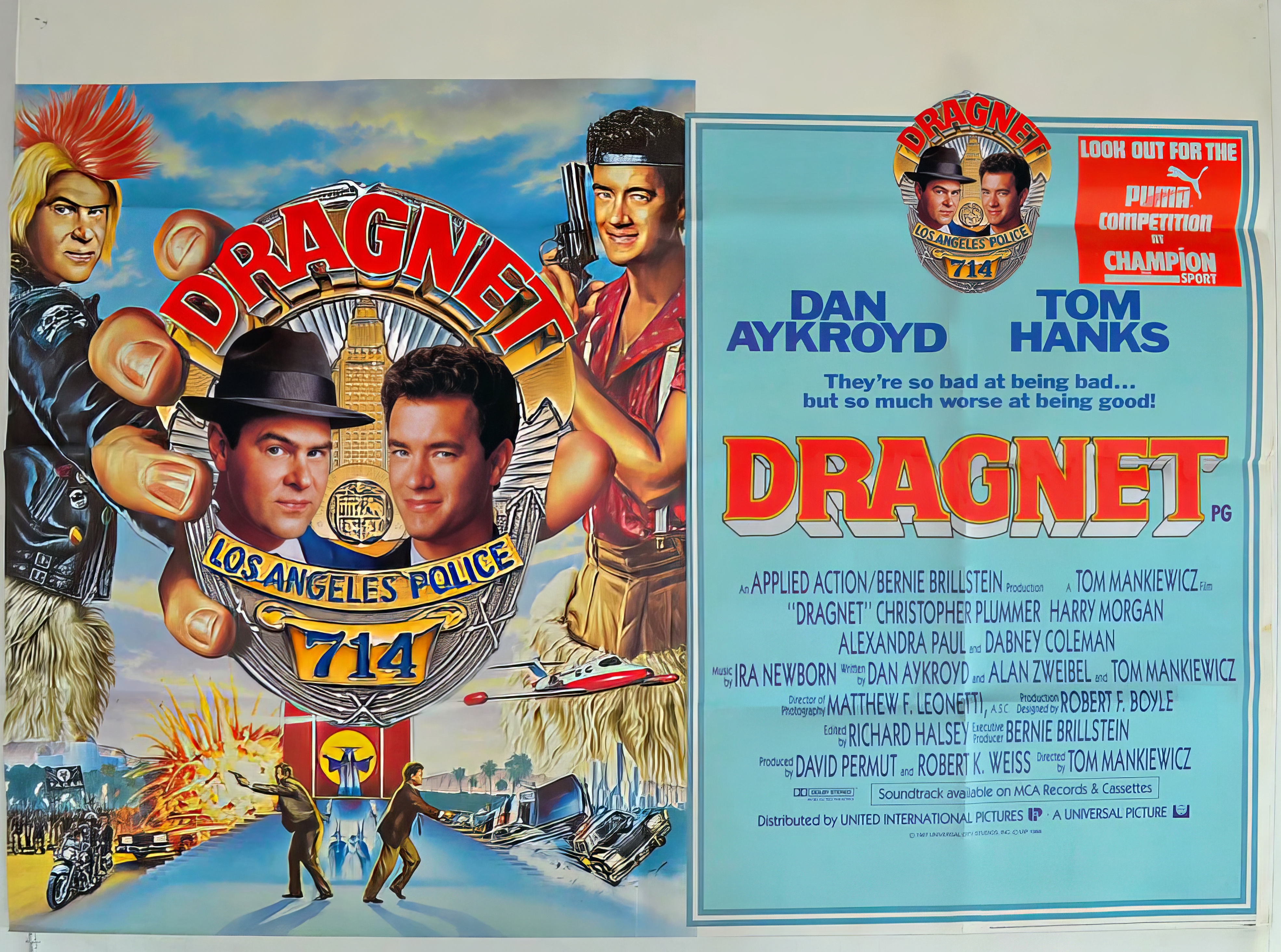 Classic Dragnet (1987) British Quad Movie Poster