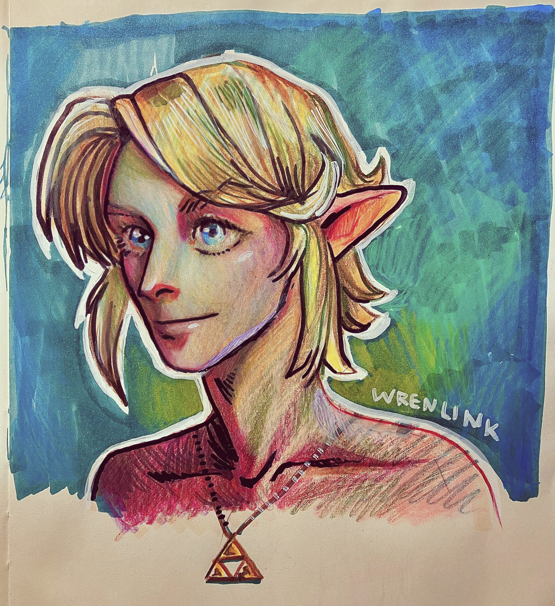 My First Traditional Art Piece in Ages! Featuring Markers and Colored Pencils
