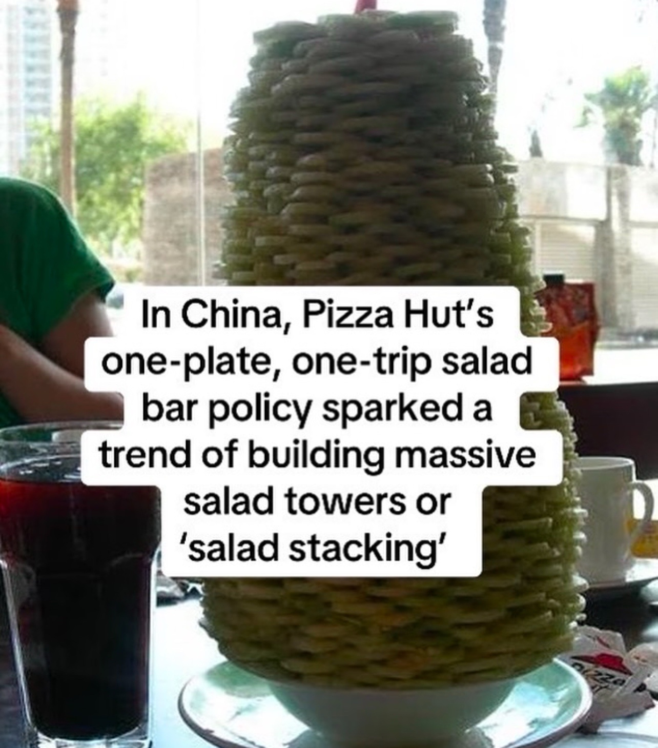 The Towering Salad: A Green Delight