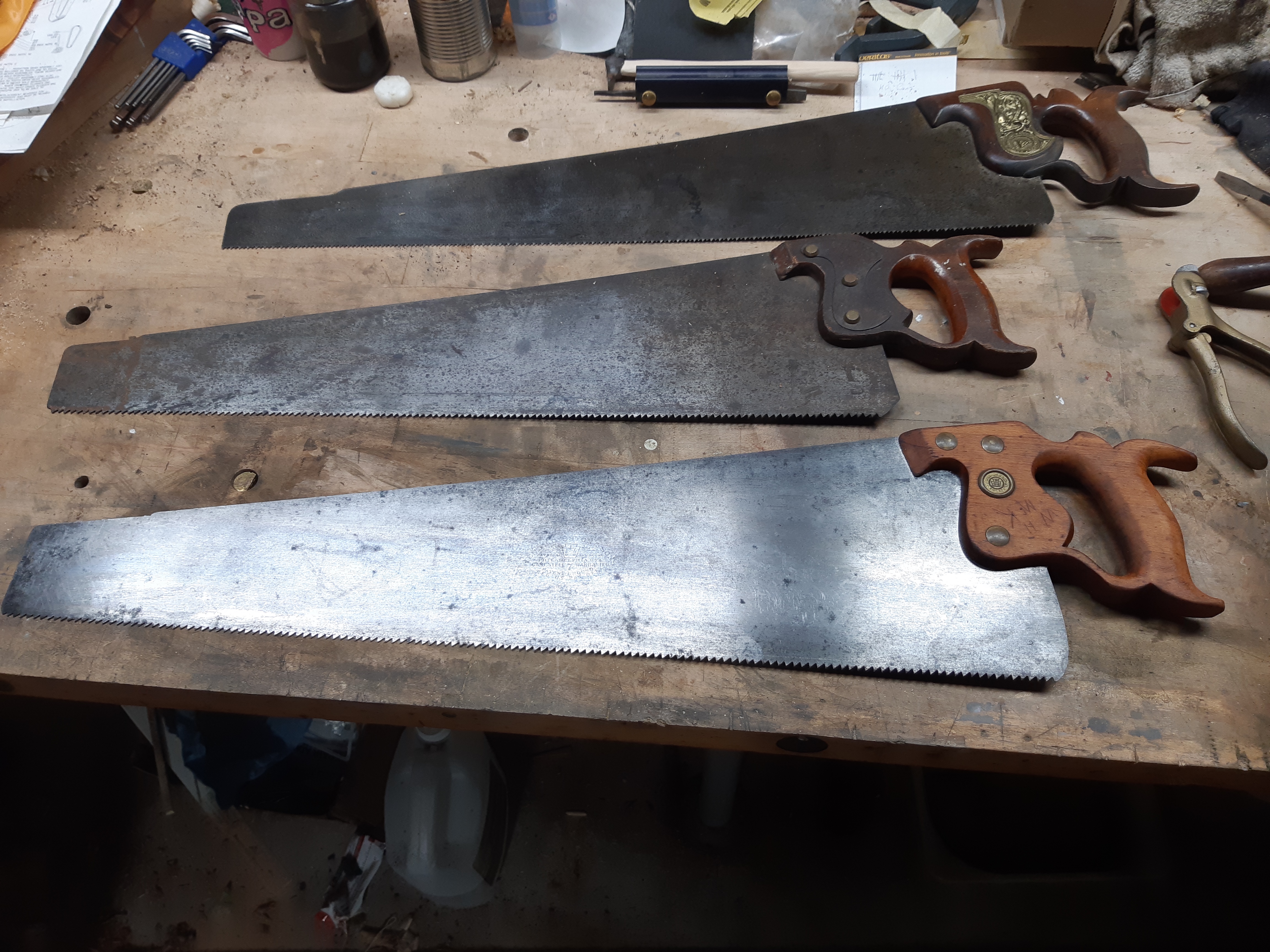 Three Classic Vintage Panel Saws