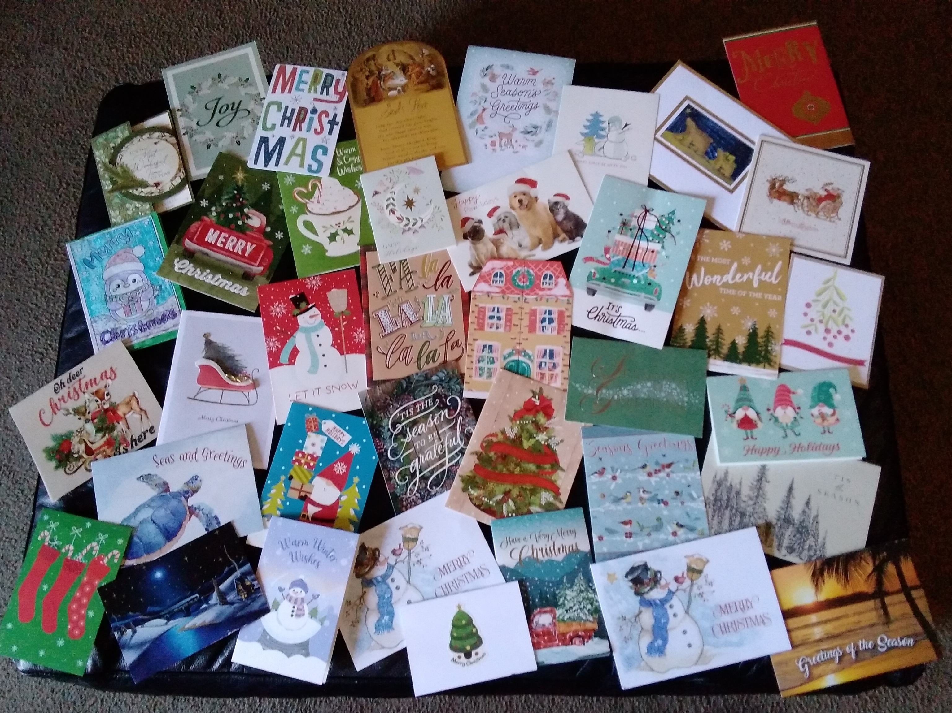 Receiving Christmas cards from strangers around the country brings me so much joy. I love admiring each one!