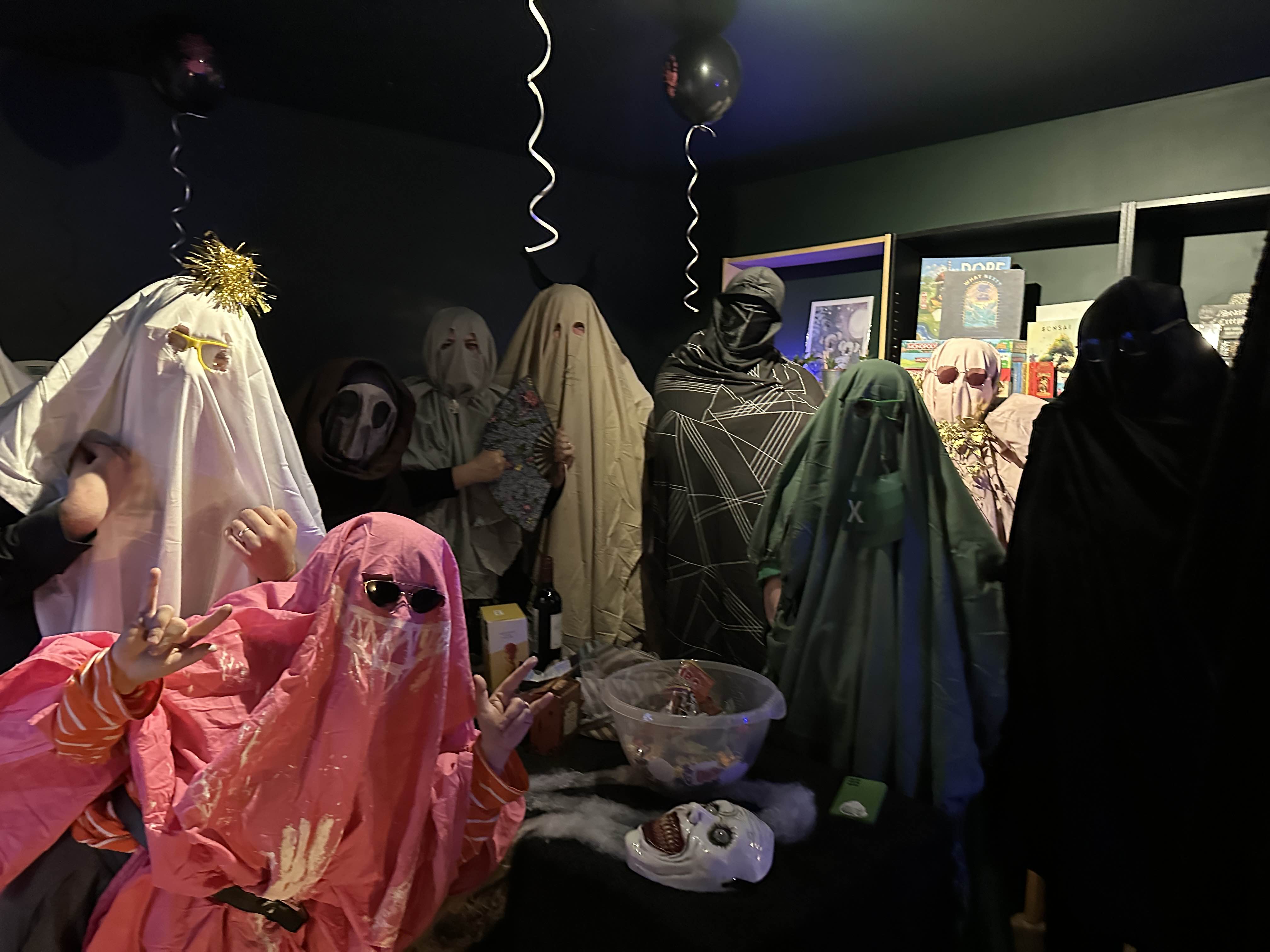 The Dress Code for the Party Was 'Bedsheet Ghost' – Classic Halloween Style!
