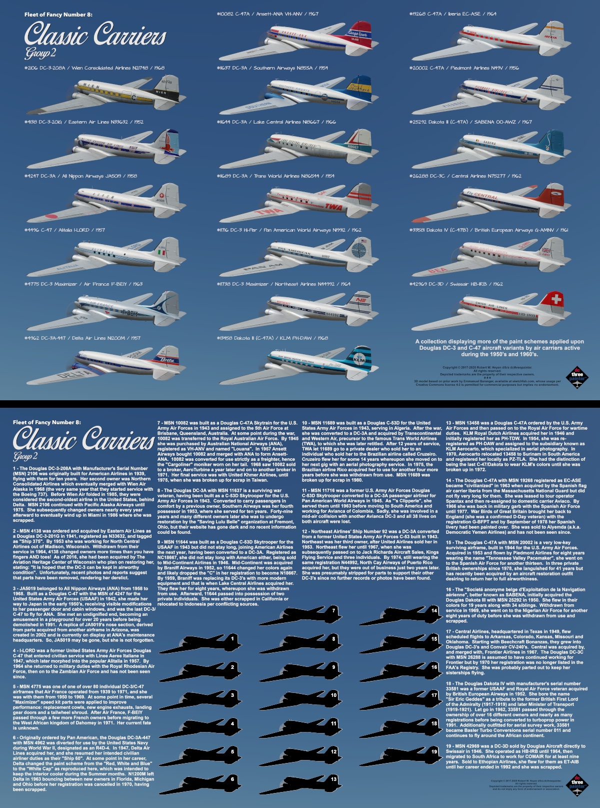 Fleet of Fancy Number 8: Classic Carriers Group 2 - Designs A, C, B, D