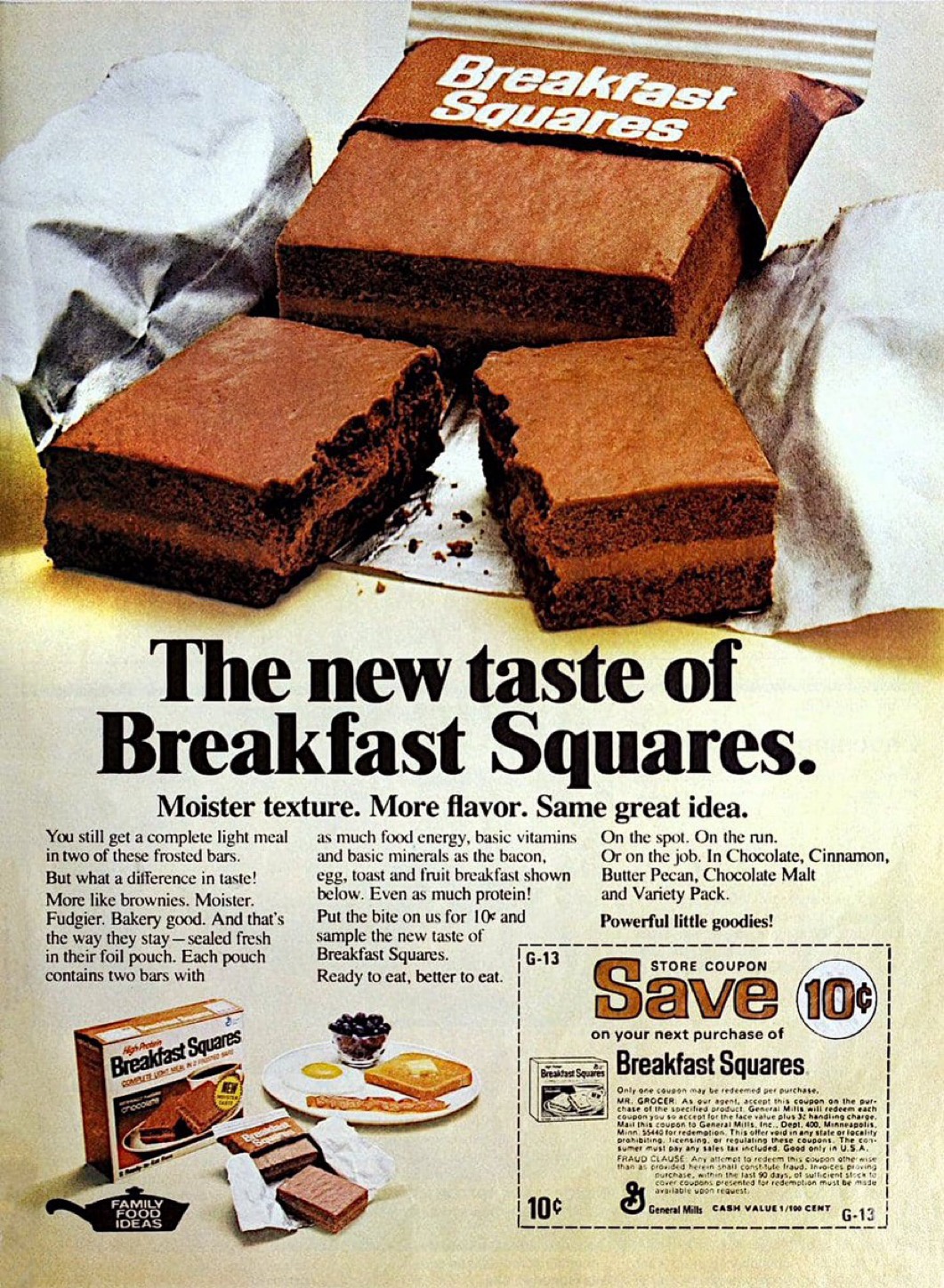 Throwback to 1974: The Launch of General Mills Breakfast Squares