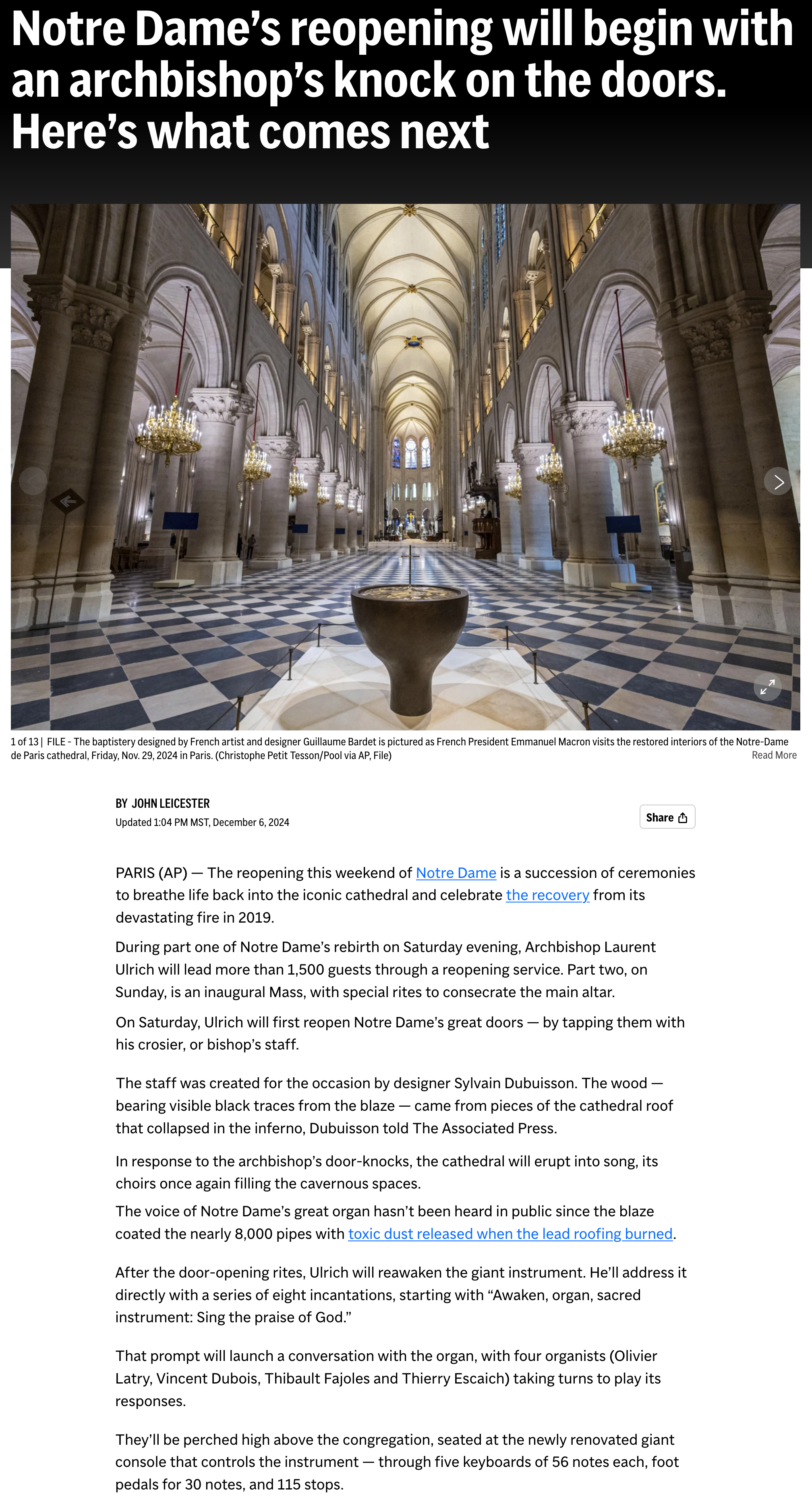 Exciting News: Notre Dame Reopens Tomorrow with a Stunning Remodel!