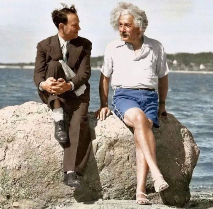 A Rare Glimpse of Albert Einstein in Sandals, Nassau Point 1939