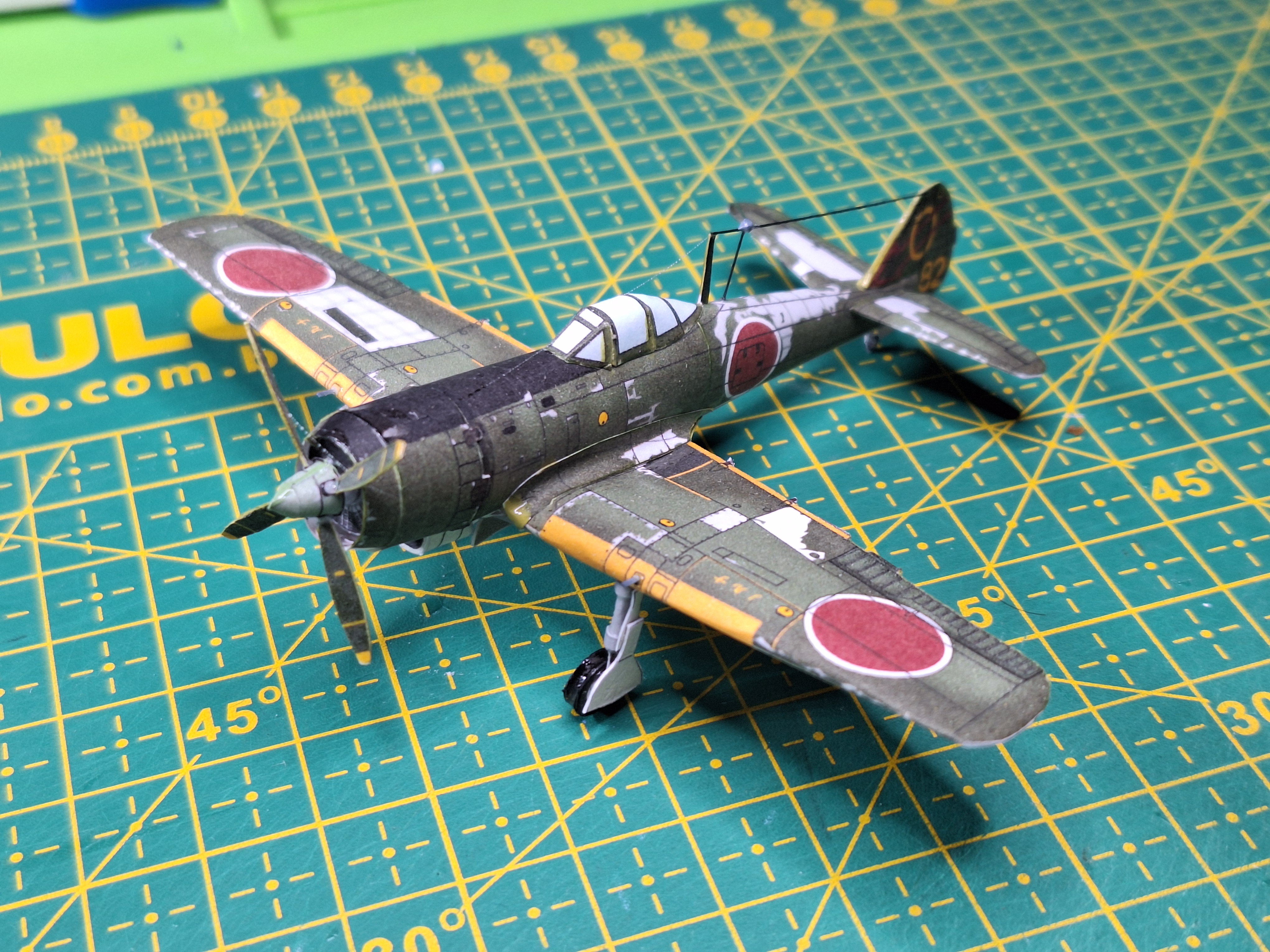 Incredible 1/100 Scale Papermodel of Nakajima Ki-84 Hayate