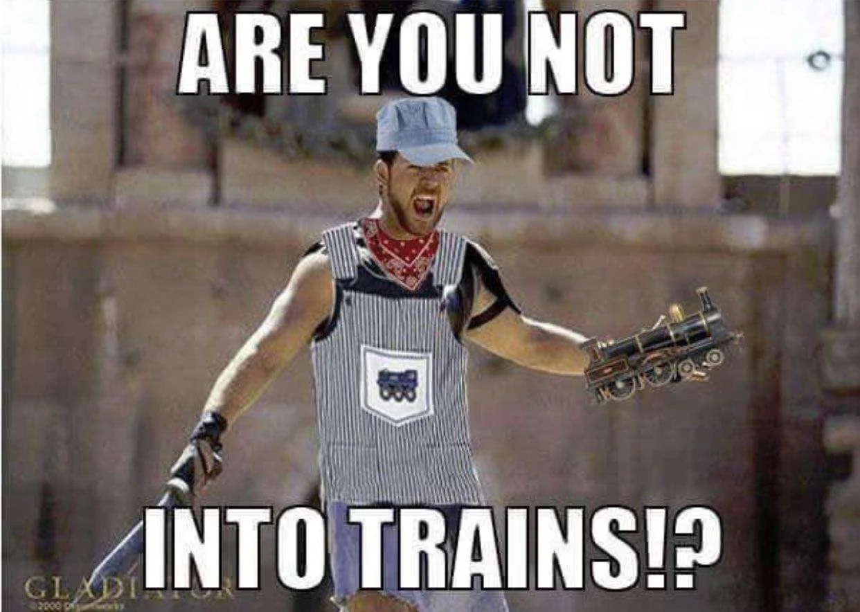 Are you really not a fan of trains?