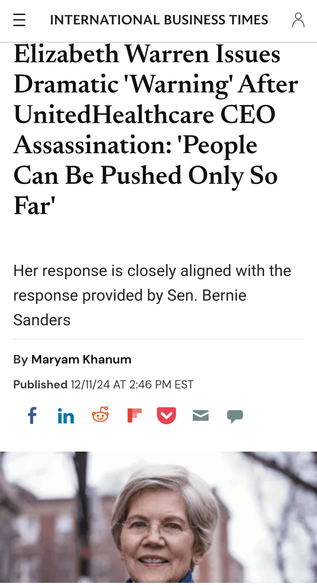 Warren and Sanders Respond Thoughtfully