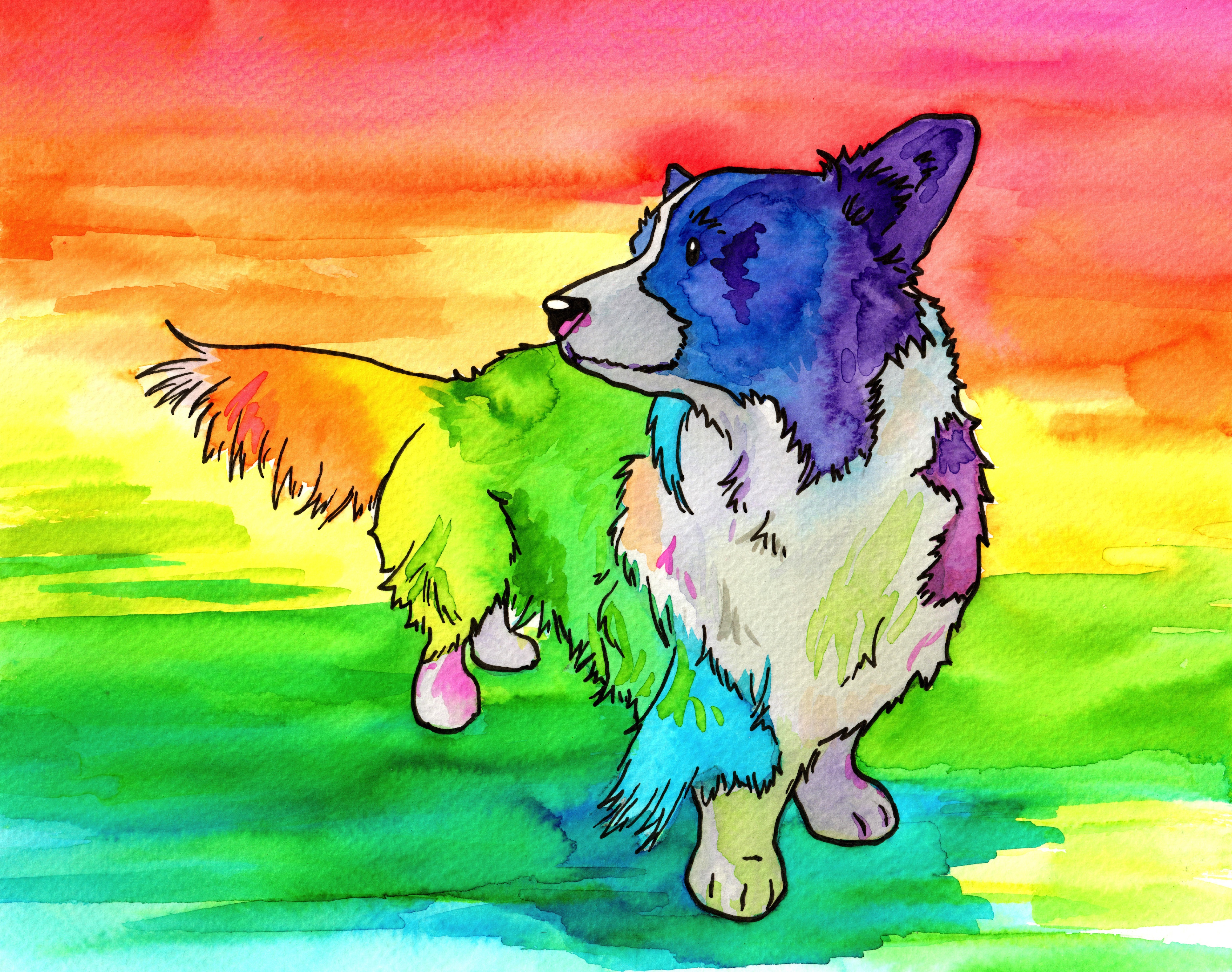 Meet Sisu: My Daily Corgi Painting Adventure!