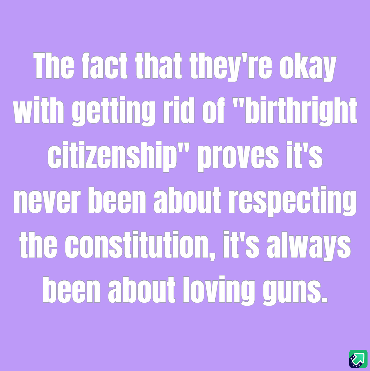 "But I Stand Firm as a Constitutional Purist!"