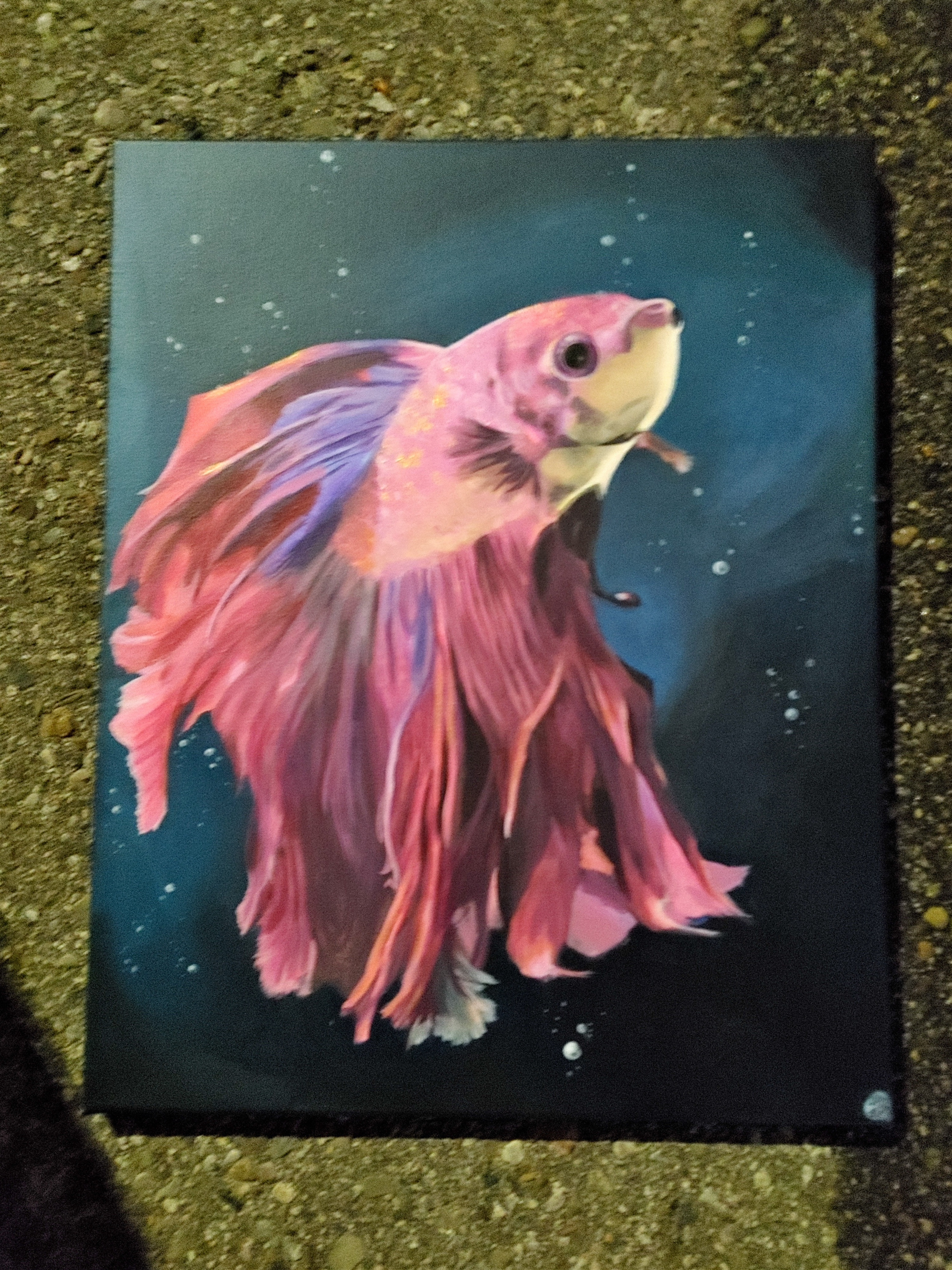 Glub Glub: My Pet Fish Captured in Acrylic