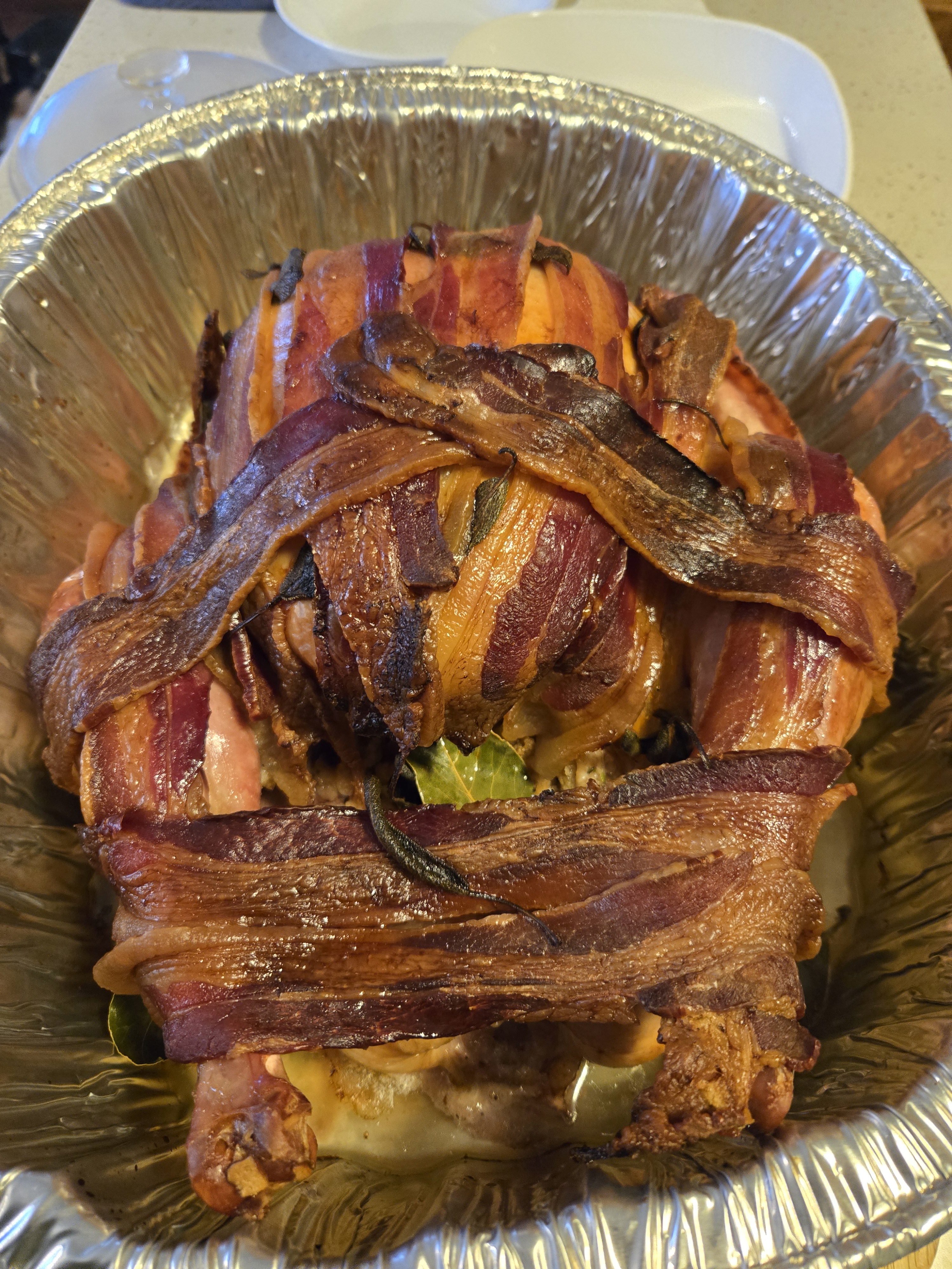 Deliciously Decadent: Bacon-Wrapped Turkey Delight