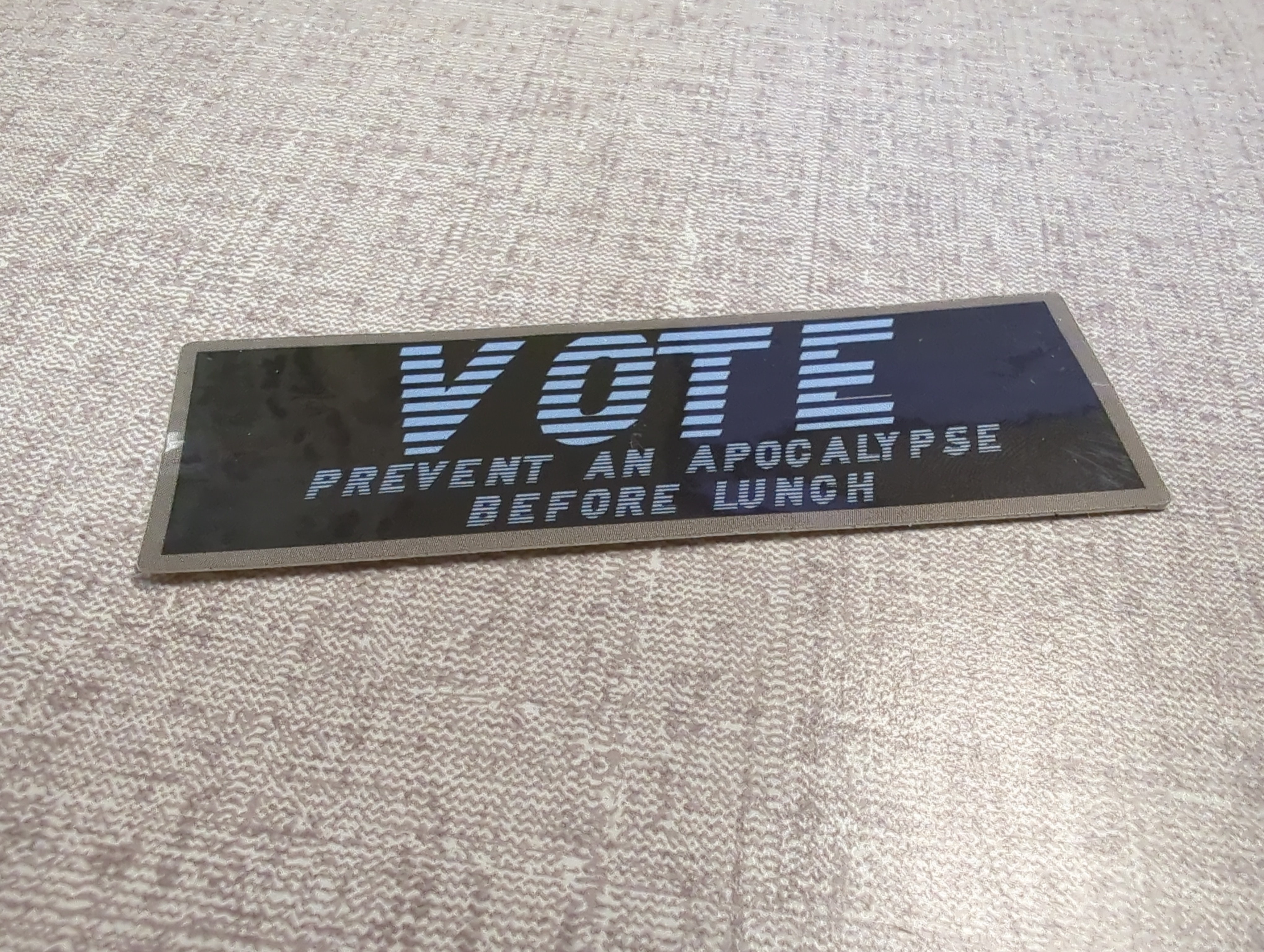 Follow the sticker's advice and take action!