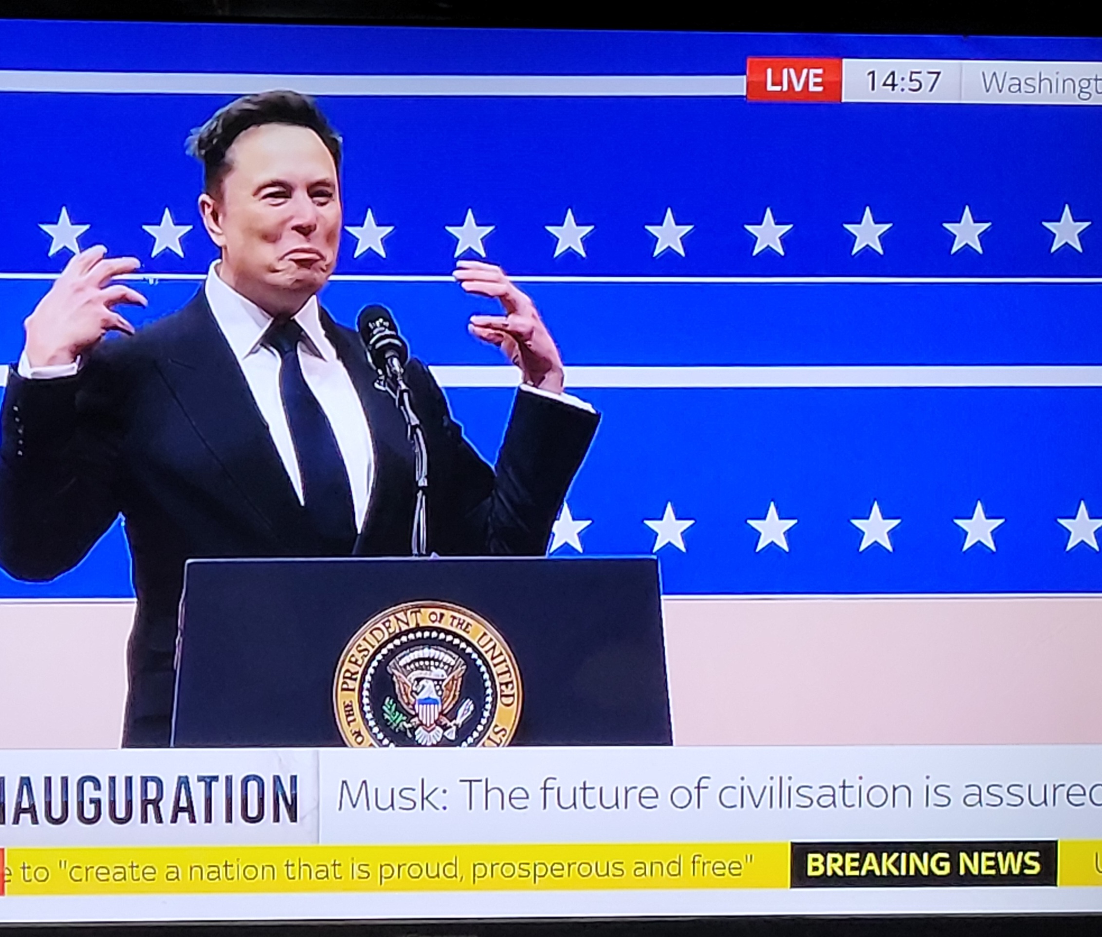 Elon Musk at the Podium: A Thank You for the Election Victory