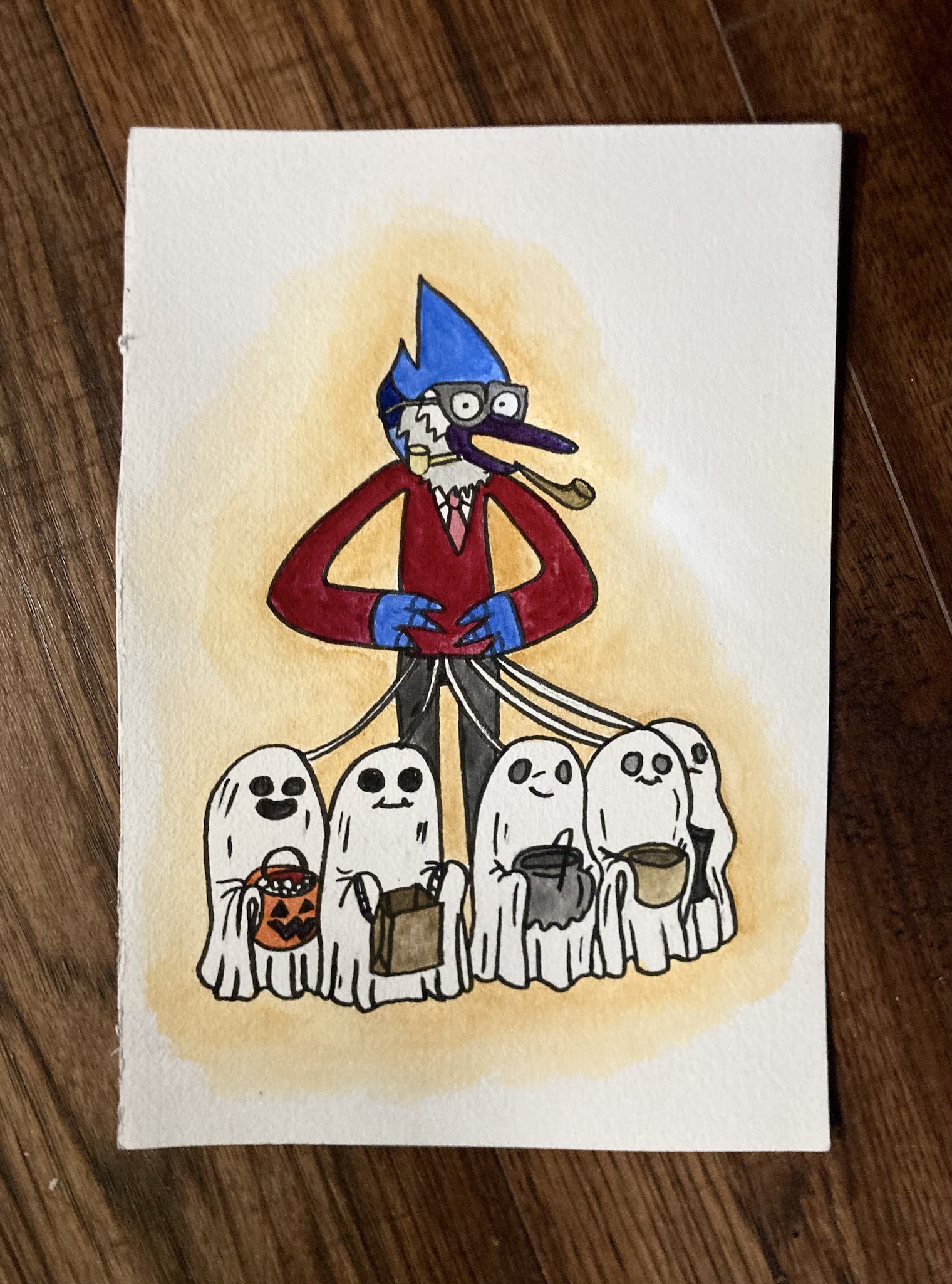Artober Day 17: Halloween Vibes with Regular Show Characters