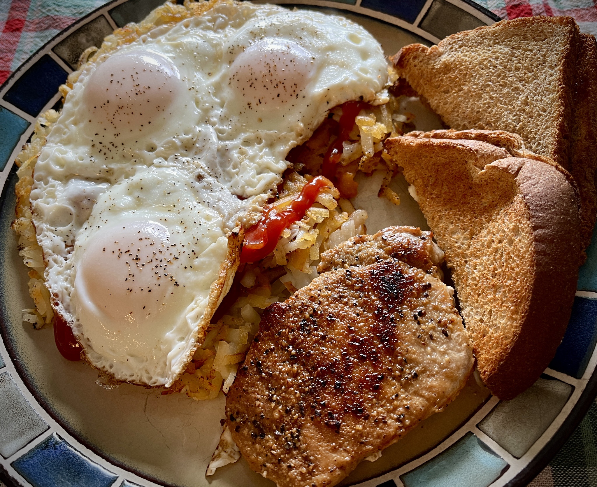 Cooking My Feelings Away: Pork Chops, Hash Browns, and Eggs