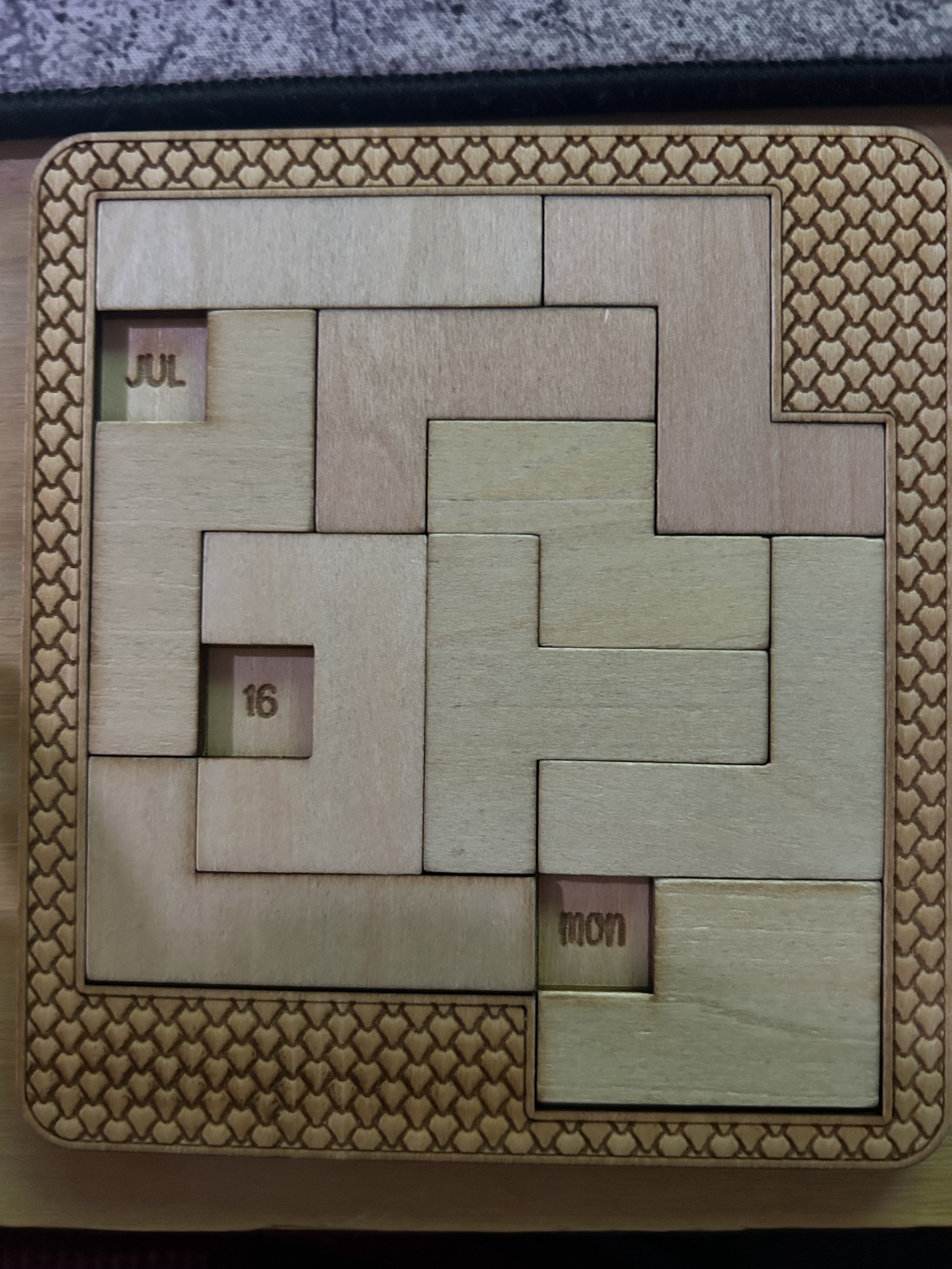 Laser Cut Puzzle Solutions for July 16th to 22nd